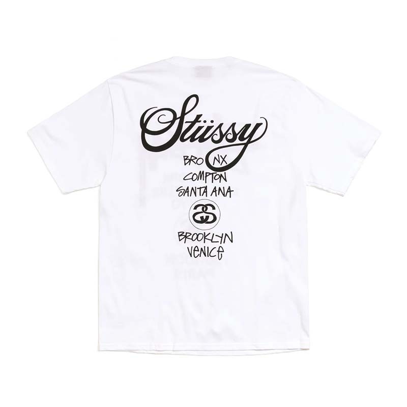 Stussy World Tour Tee 世界巡迴 短袖 白色 3903962-WE [台灣現貨]