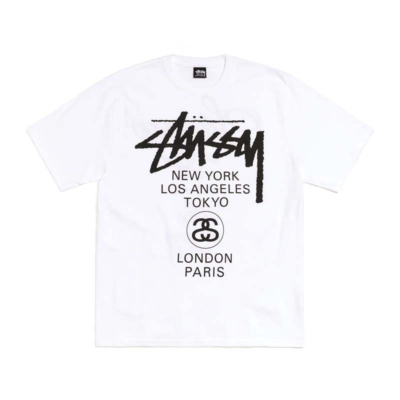 Stussy World Tour Tee 世界巡迴 短袖 白色 3903962-WE [台灣現貨]