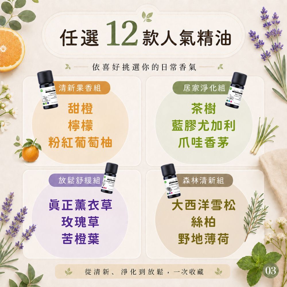 les nez 單方精油3入任選