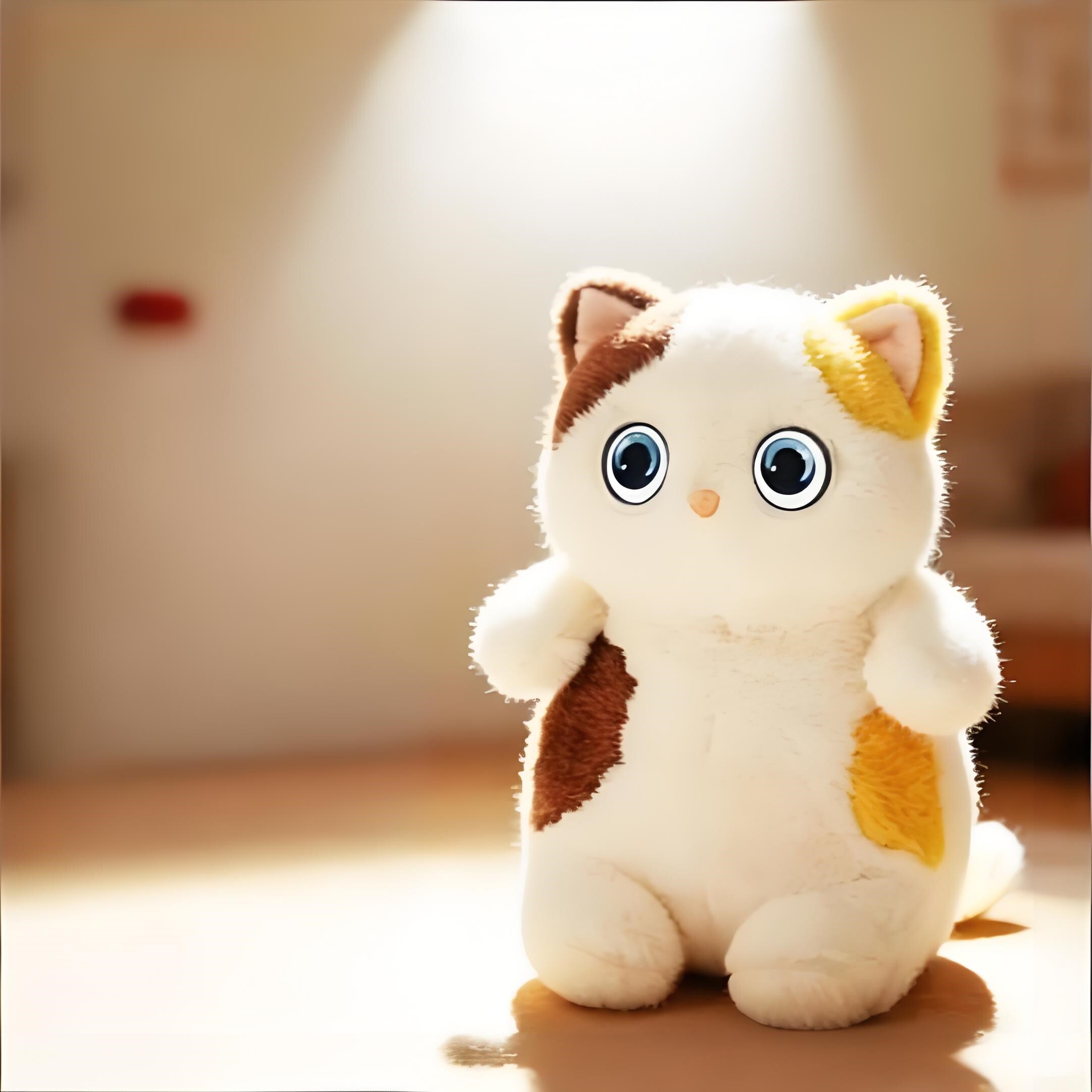 ai智慧對話電子寵物 (坐姿三花猫)
