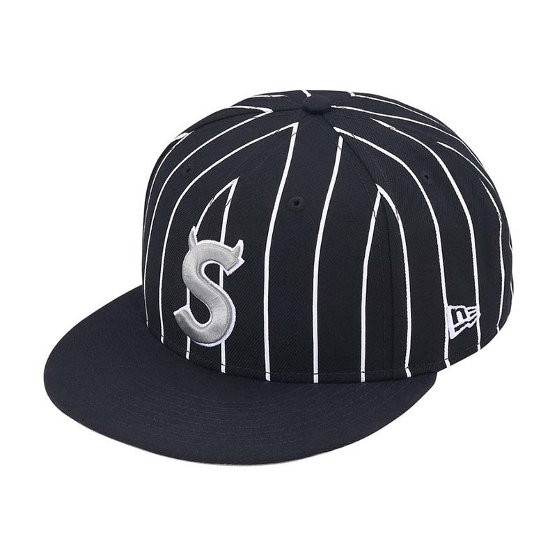 Supreme Devil S Logo New Era 棒球帽 帽子 刺繡 條紋深藍色 SS26H22-NY [台灣現貨]
