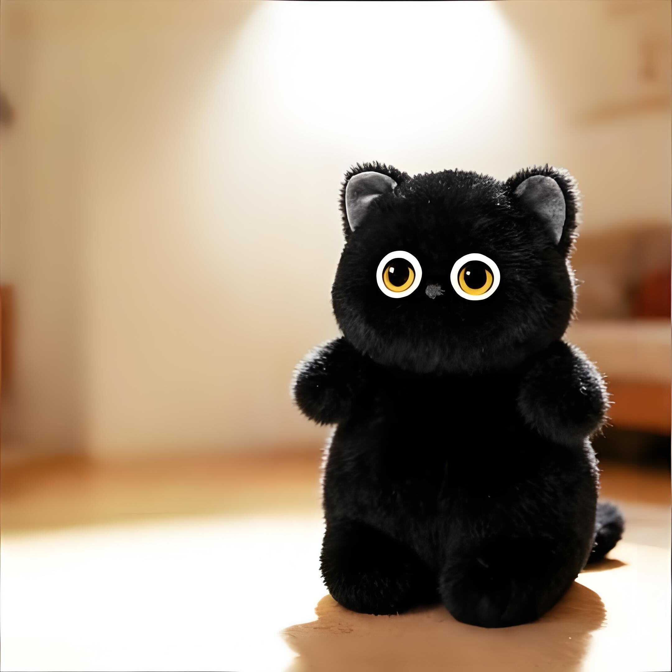 ai智慧對話電子寵物 (坐姿黑猫)
