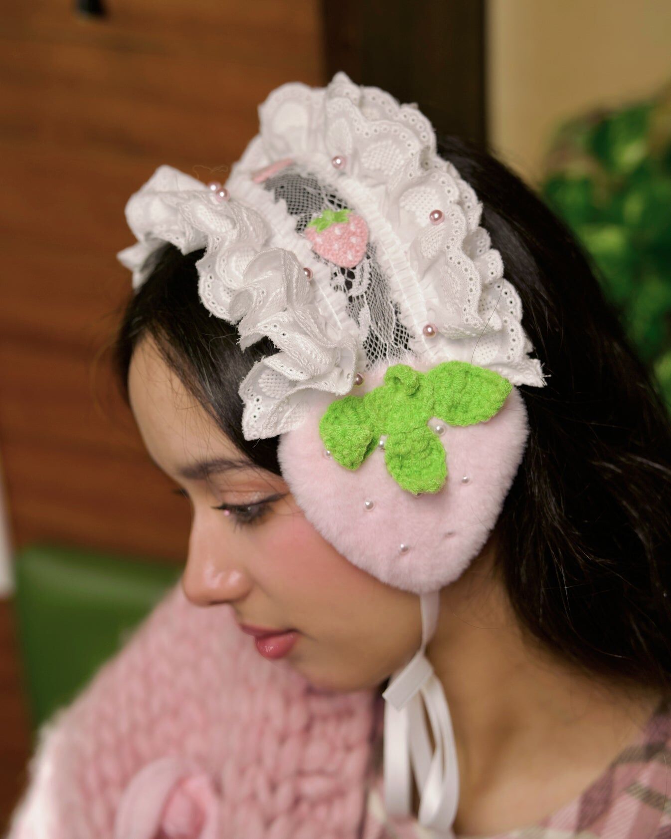 Strawberry Shortcake Ear Warmer - Pink ESN020