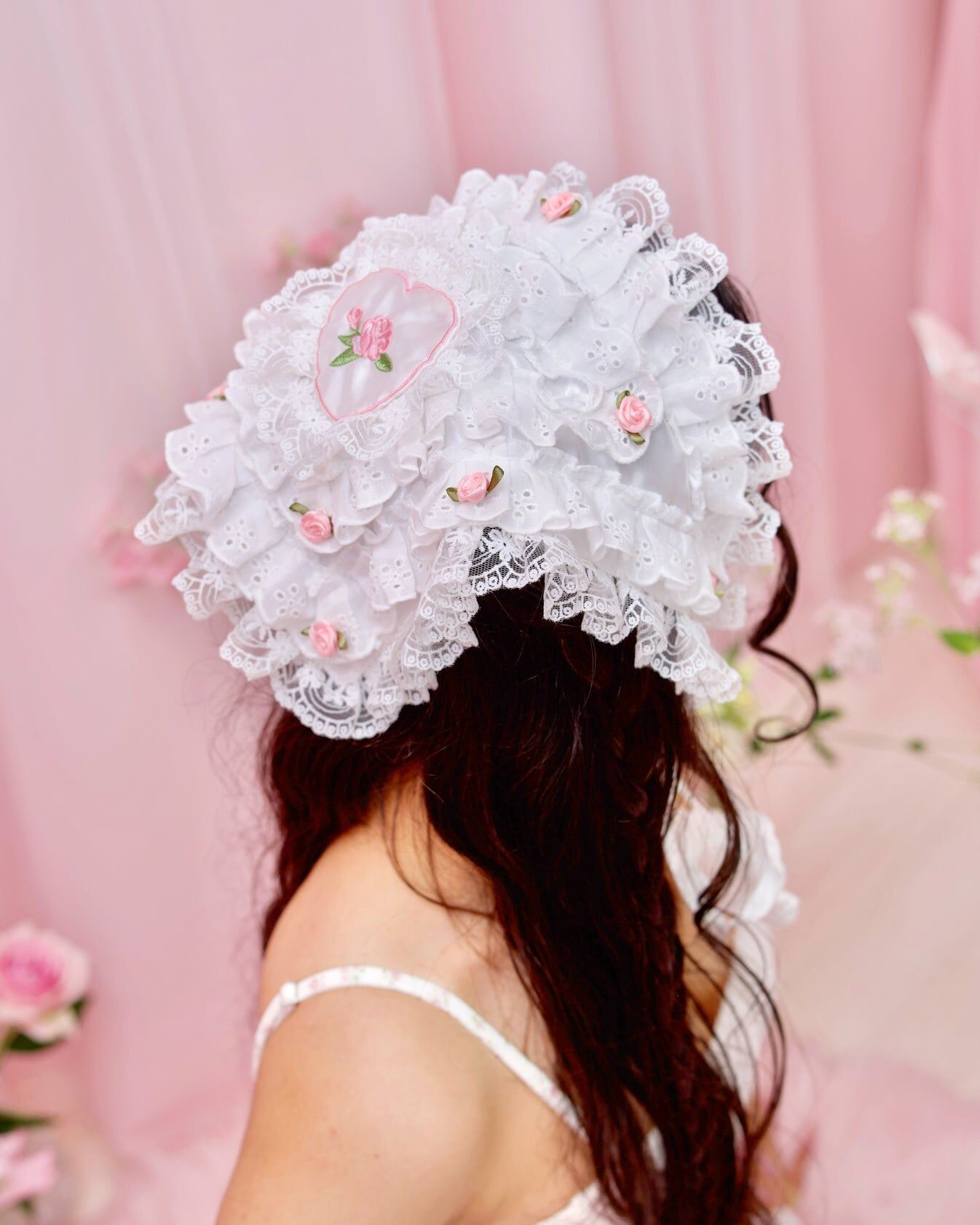Cherie Lace Head Scarf - White ESN011