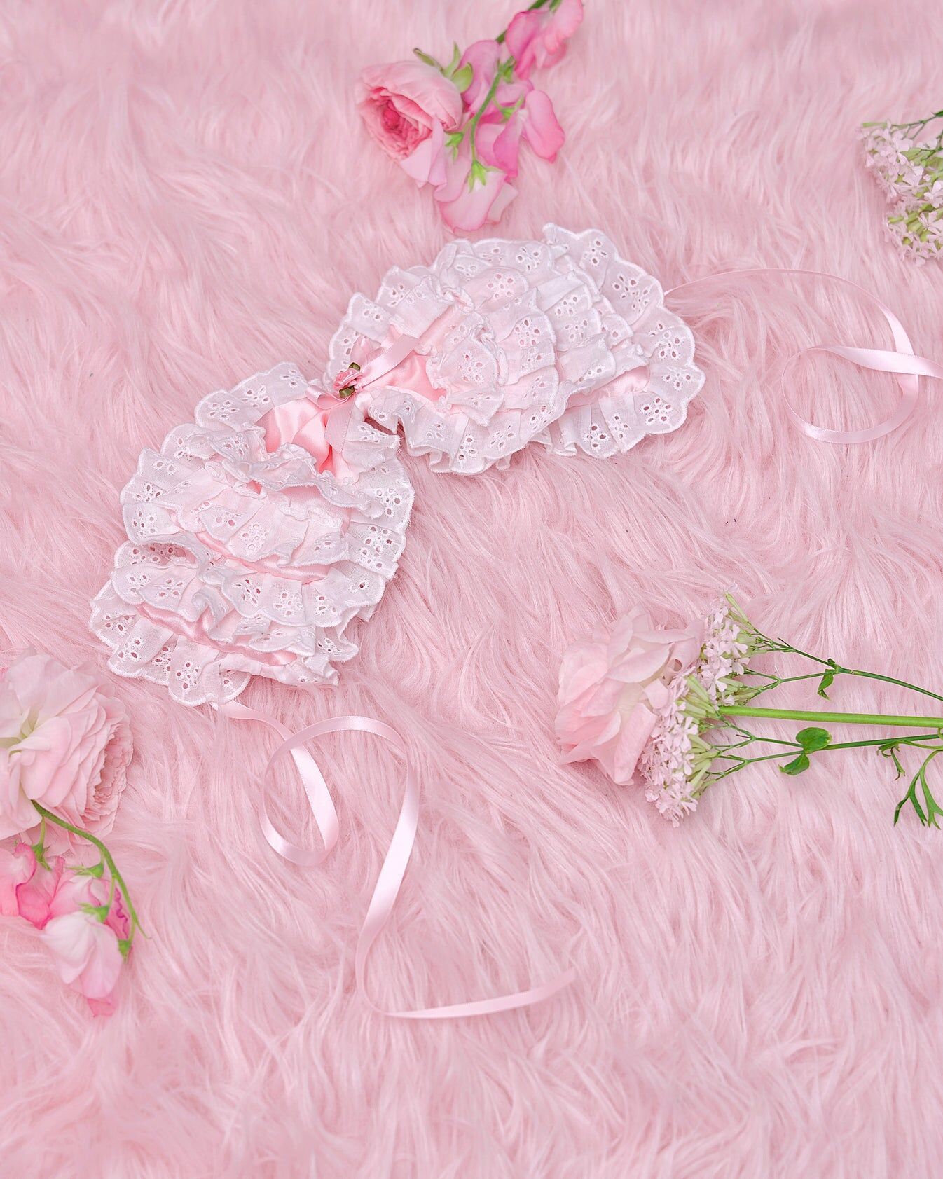 Blushing Petal Puff Headdress - Pink ESN015