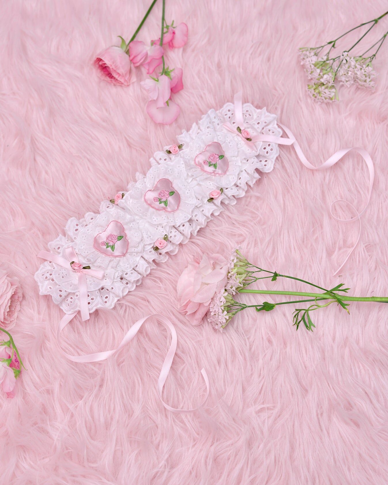 Heartbeat Rose Headdress - Pink ESN016