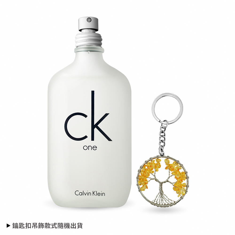 Calvin Klein CK ONE 中性淡香水 能量磁場淨化組(100ml TESTER公司貨+水晶許願樹吊飾)