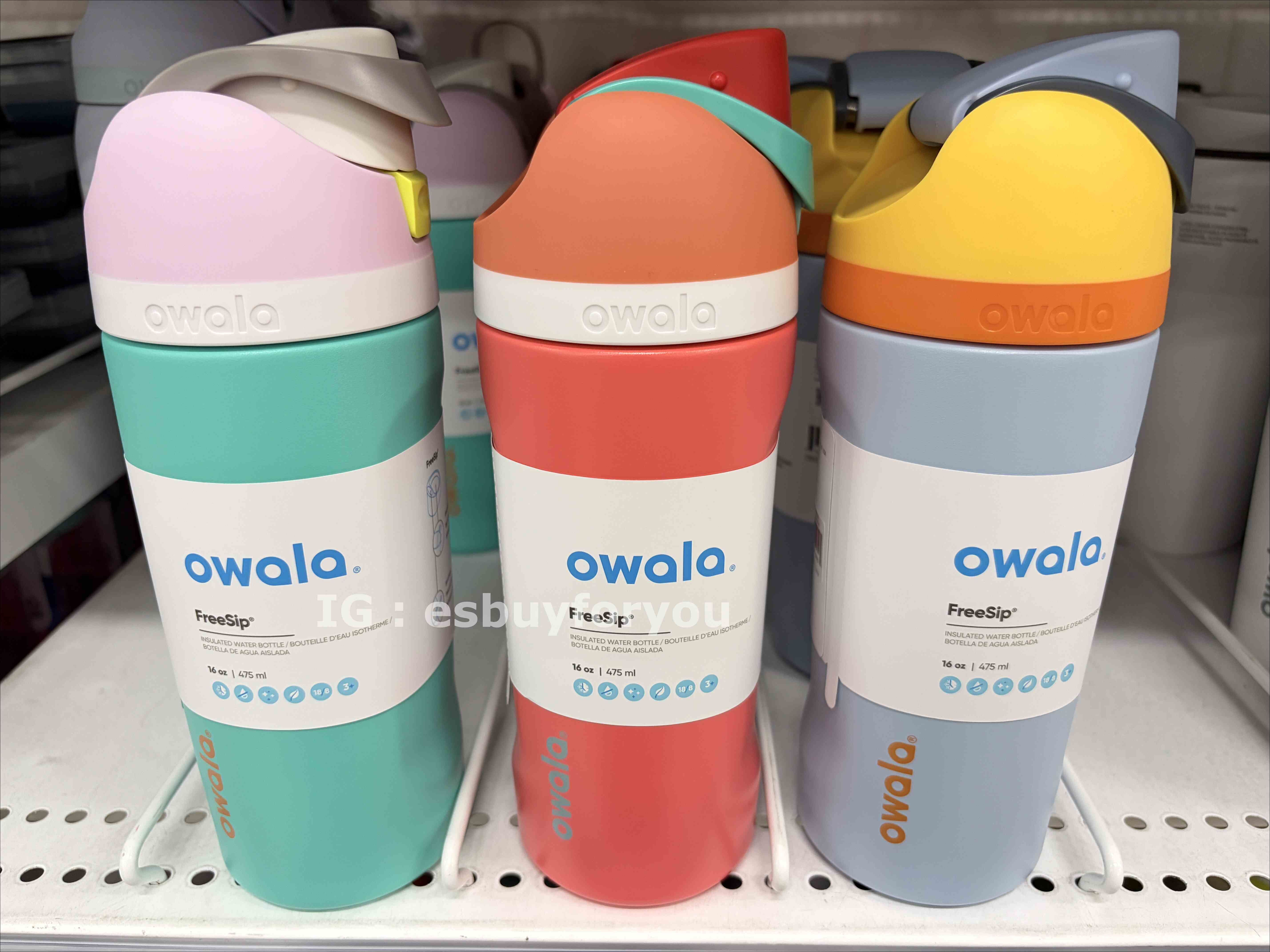 Owala 不鏽鋼 FreeSip 475ml 16oz 水壺 (3色)