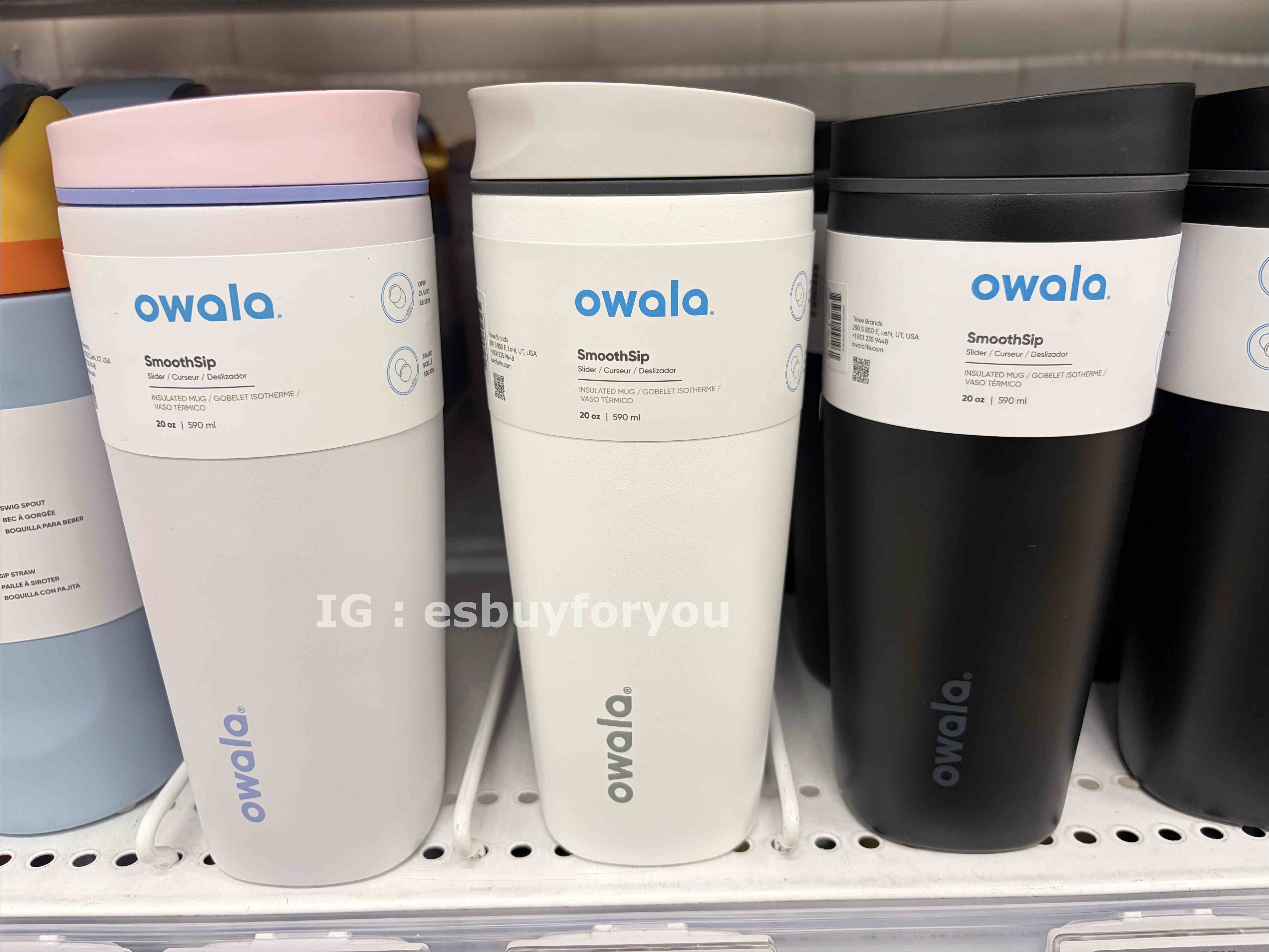 Owala 不鏽鋼  smoothsip 590ml 20oz 咖啡隨行杯 (3色)