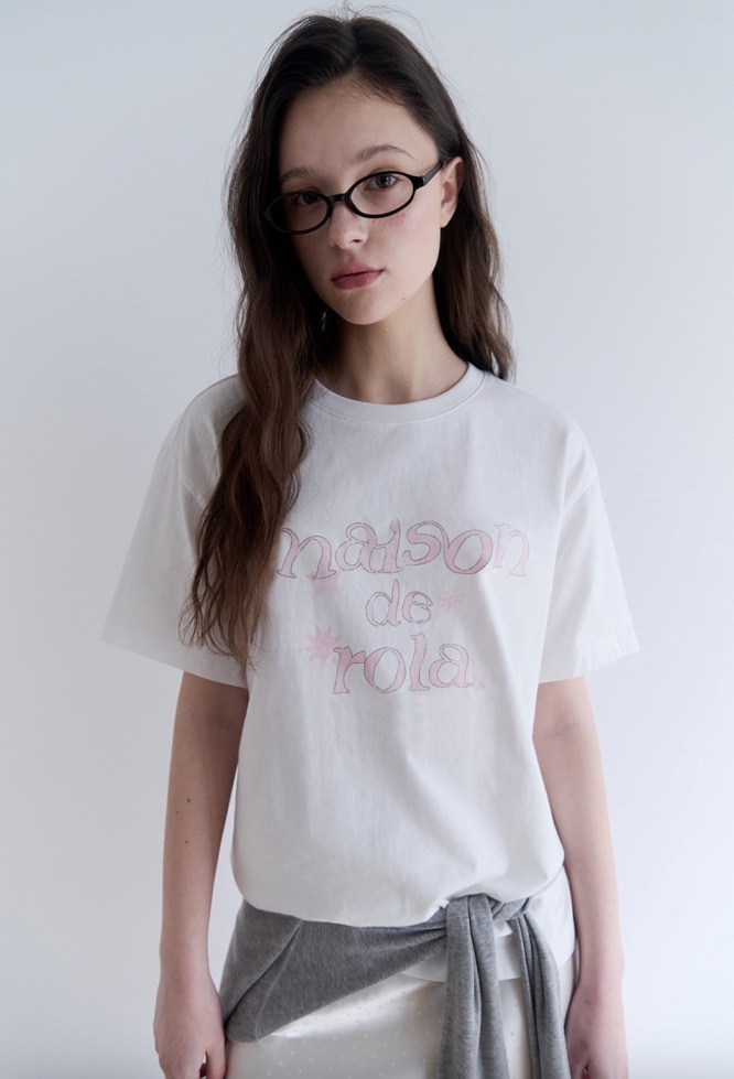 【入LIVECODE一件減至$208😱🔥！】【聖水洞封館！張員瑛代言X韓妹大愛品牌🎀】【ROLAROLA】MAISON DE ROLA OVERSIZED T-SHIRT (2 Colors)