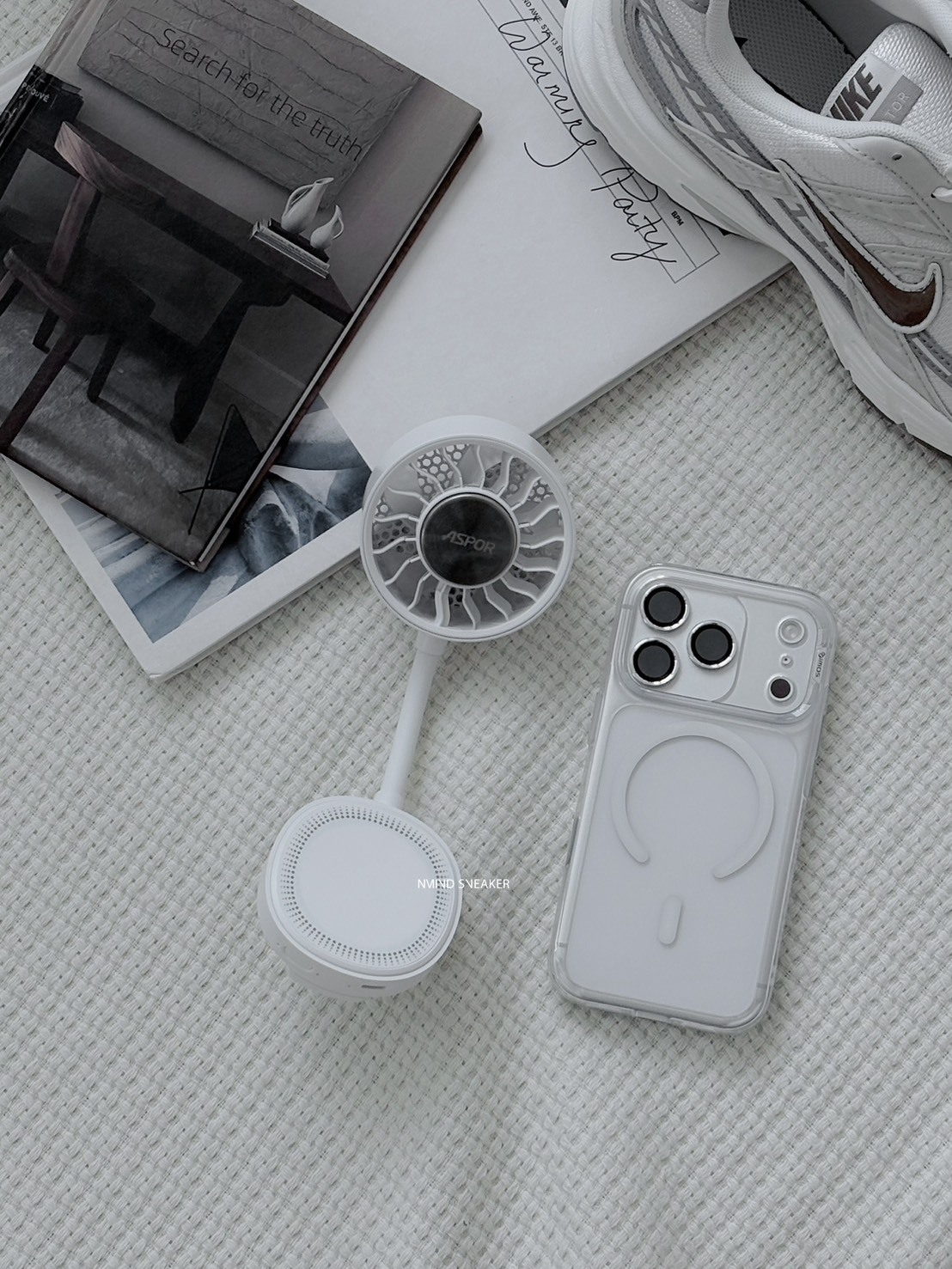 <限時開團中💥> ASPOR 手持 夾式 磁吸手機支架 360玩轉 冰磁風扇