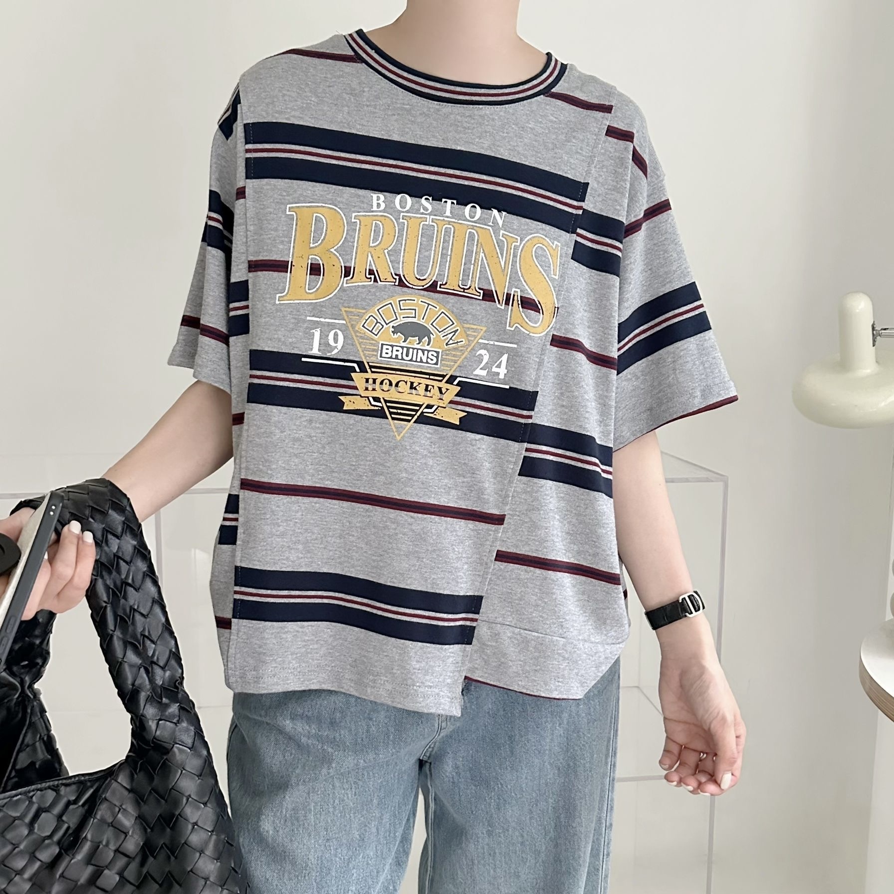 【BONNIE】BRUINS橫間短袖TOP (A39-A40)