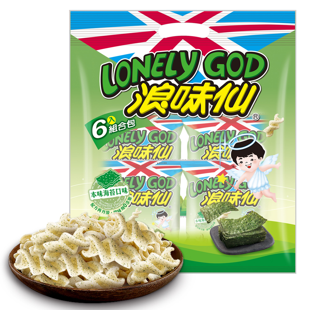 【浪味仙】洋芋捲-田園蔬菜口味/本味海苔口味組合包(16gx6包)x10袋