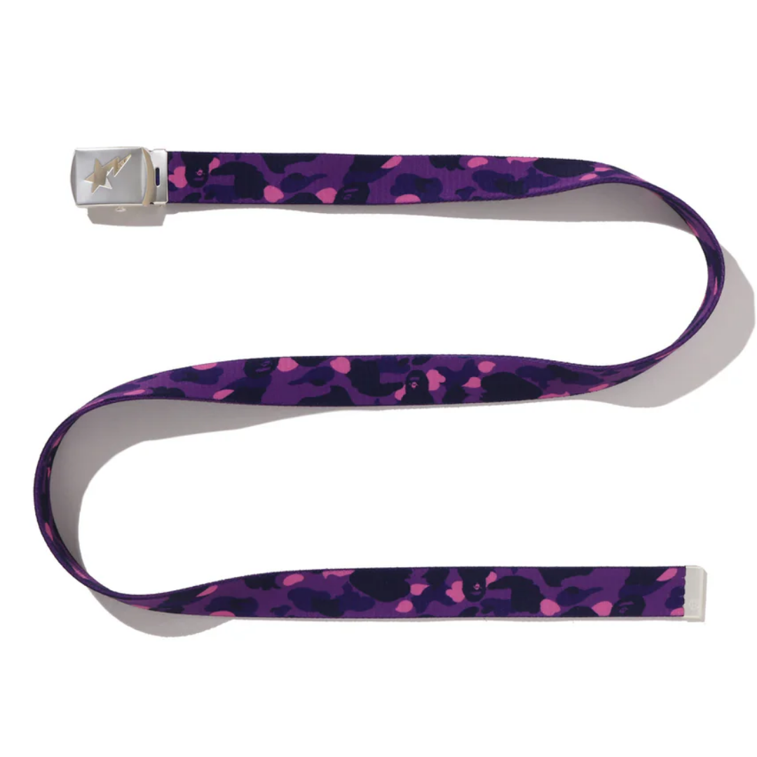 ☆ETW☆【EASY TO WEAR】BAPE COLOR CAMO STA GI BELT 猿人 皮帶 星星 迷彩 帆布腰帶 配件