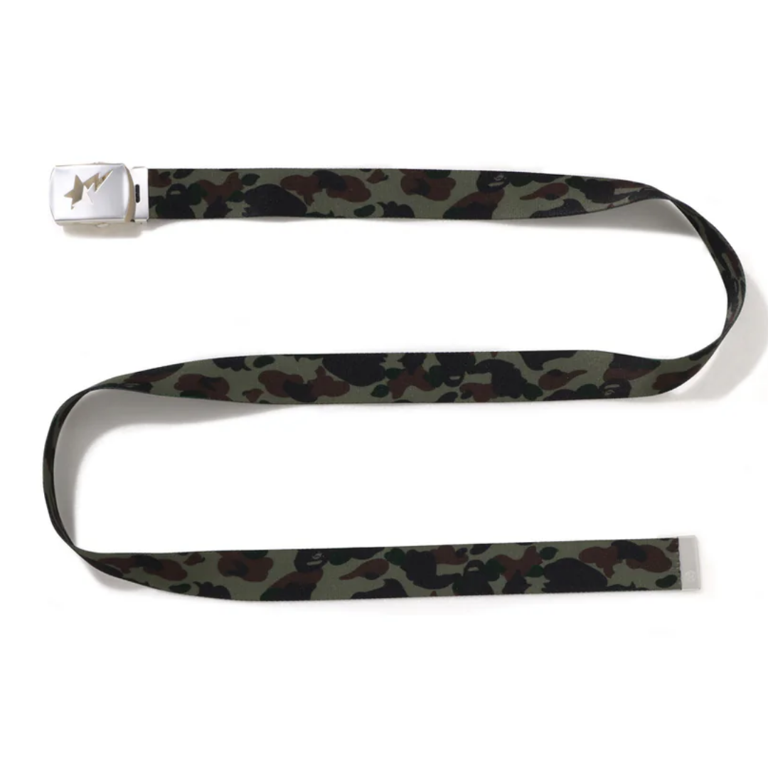 ☆ETW☆【EASY TO WEAR】BAPE 1ST CAMO STA GI BELT 猿人 皮帶 經典 迷彩 帆布腰帶 配件