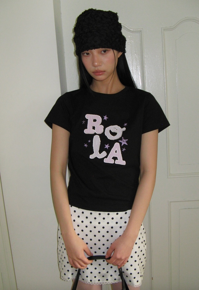 【品牌清貨SALE】 【現貨】【ROLAROLA】ROLA LETTERING PATCHWORK T-SHIRT   (3 Colors)