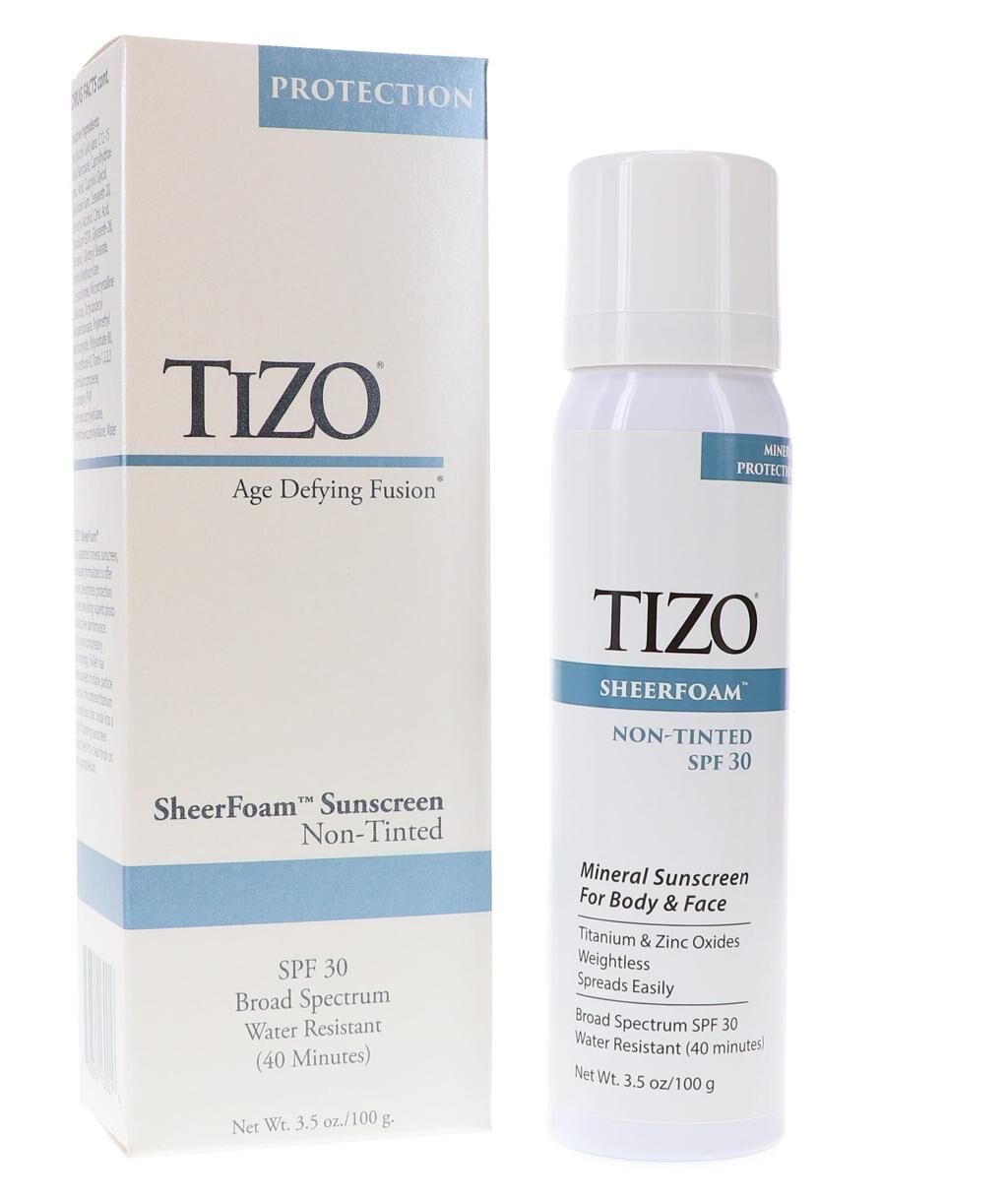 TIZO 防曬噴霧 100g【正品】 臉部及身體防曬 無色款  Sheer Foam Body And Face Non-Tinted SPF30