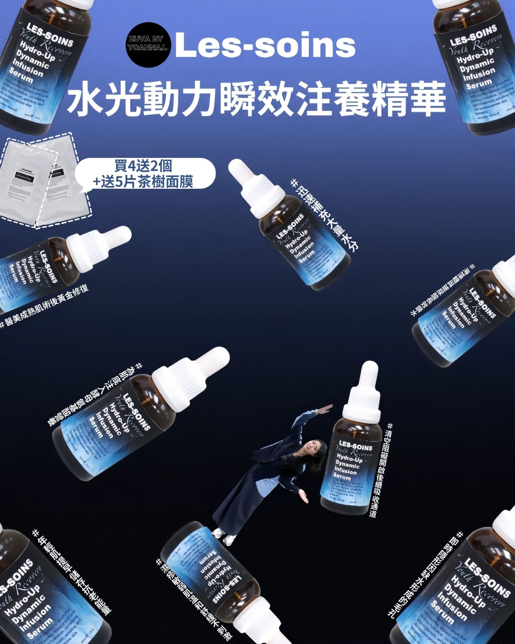 （水光動力注顏系列） 💎 Les Soins - Youth Recovery  水光動力瞬效注養精華30ml T263Hydro-Up Dynamic Infusion Serum  (適合所有年齡)