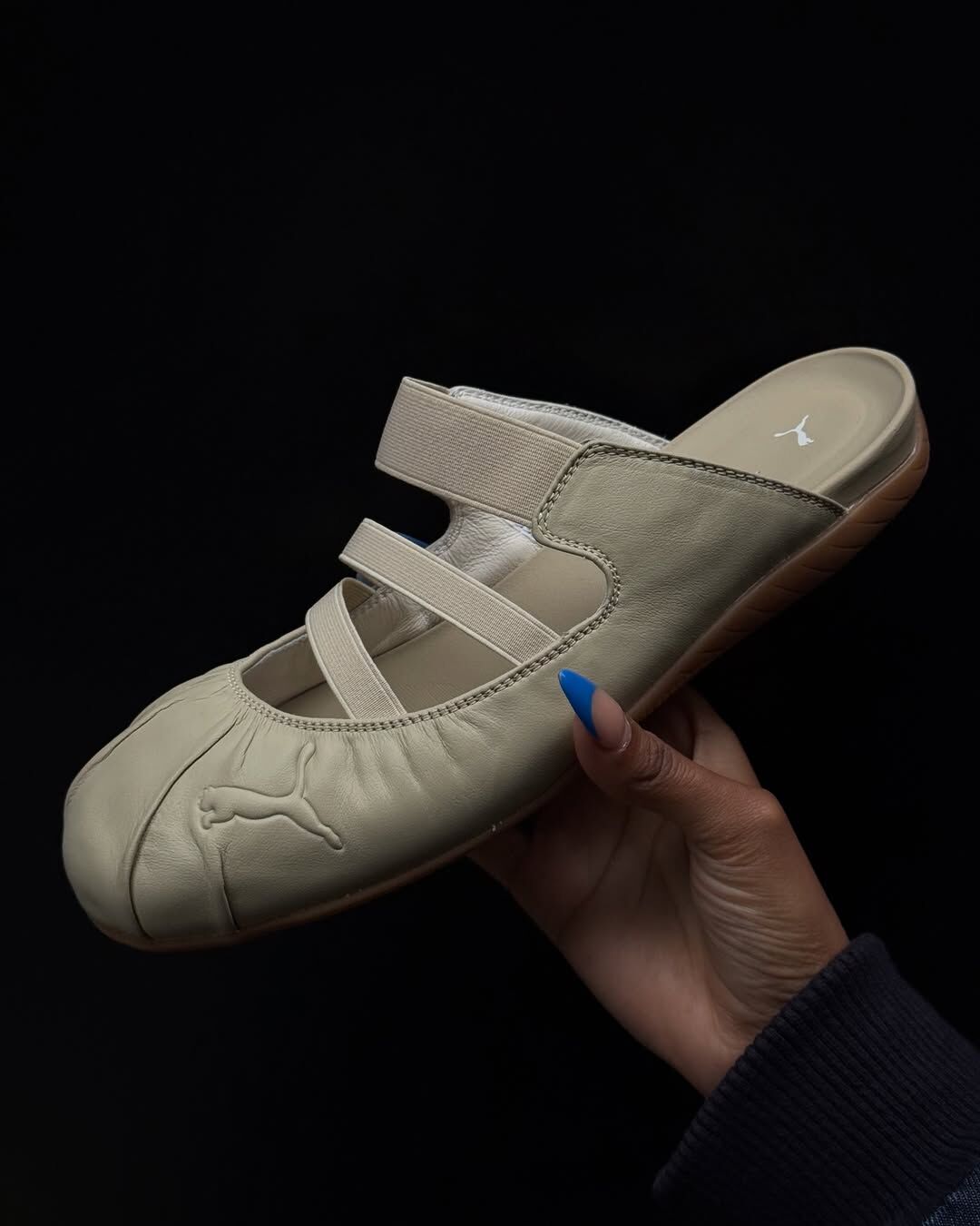 PUMA SPEEDCAT MULE 抓皺設計 皺摺 包頭鞋 穆勒鞋 拖鞋 懶人鞋 米色 奶油色 女鞋 409618-02 / 預購