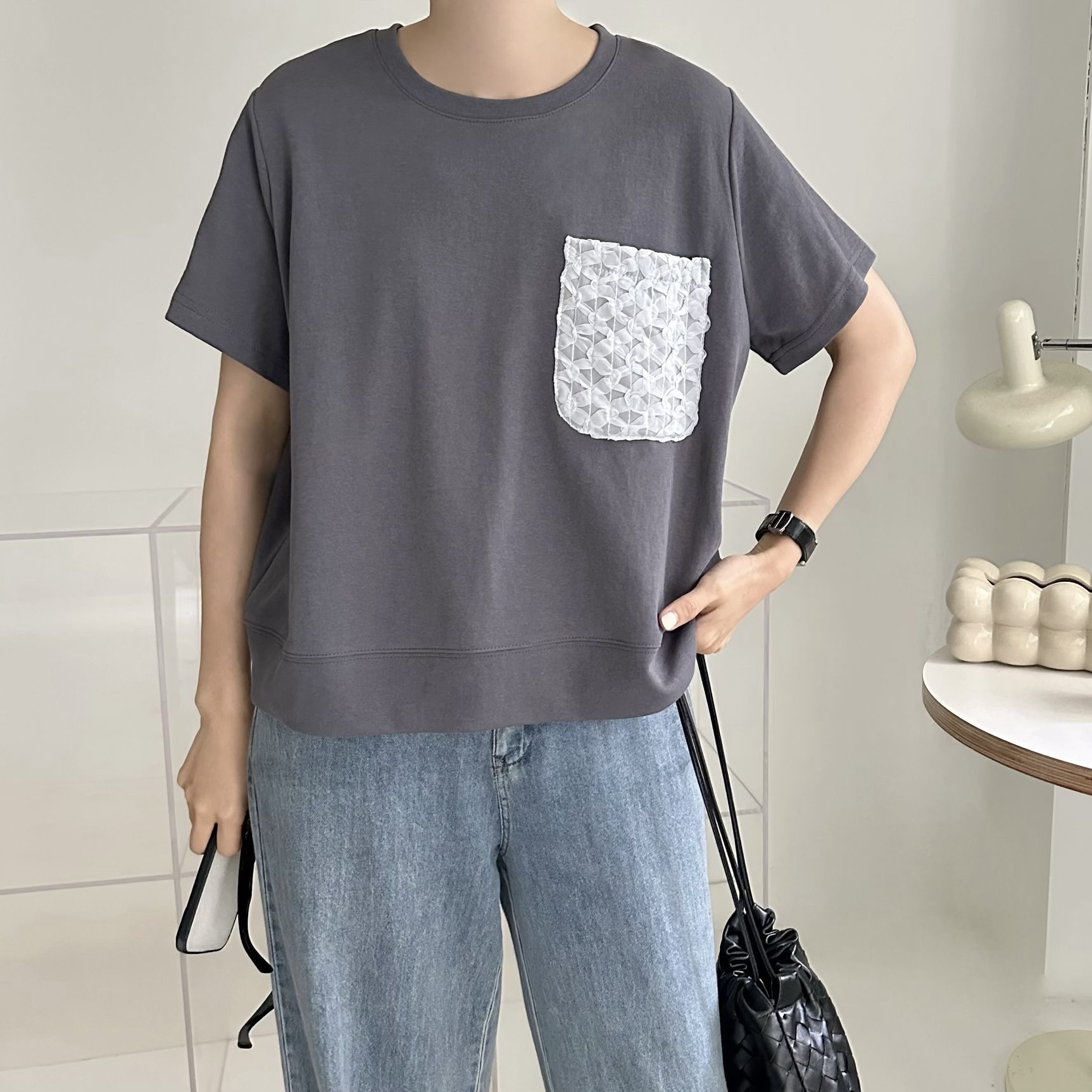 【BONNIE】摺摺袋短袖TOP (A34-A36)