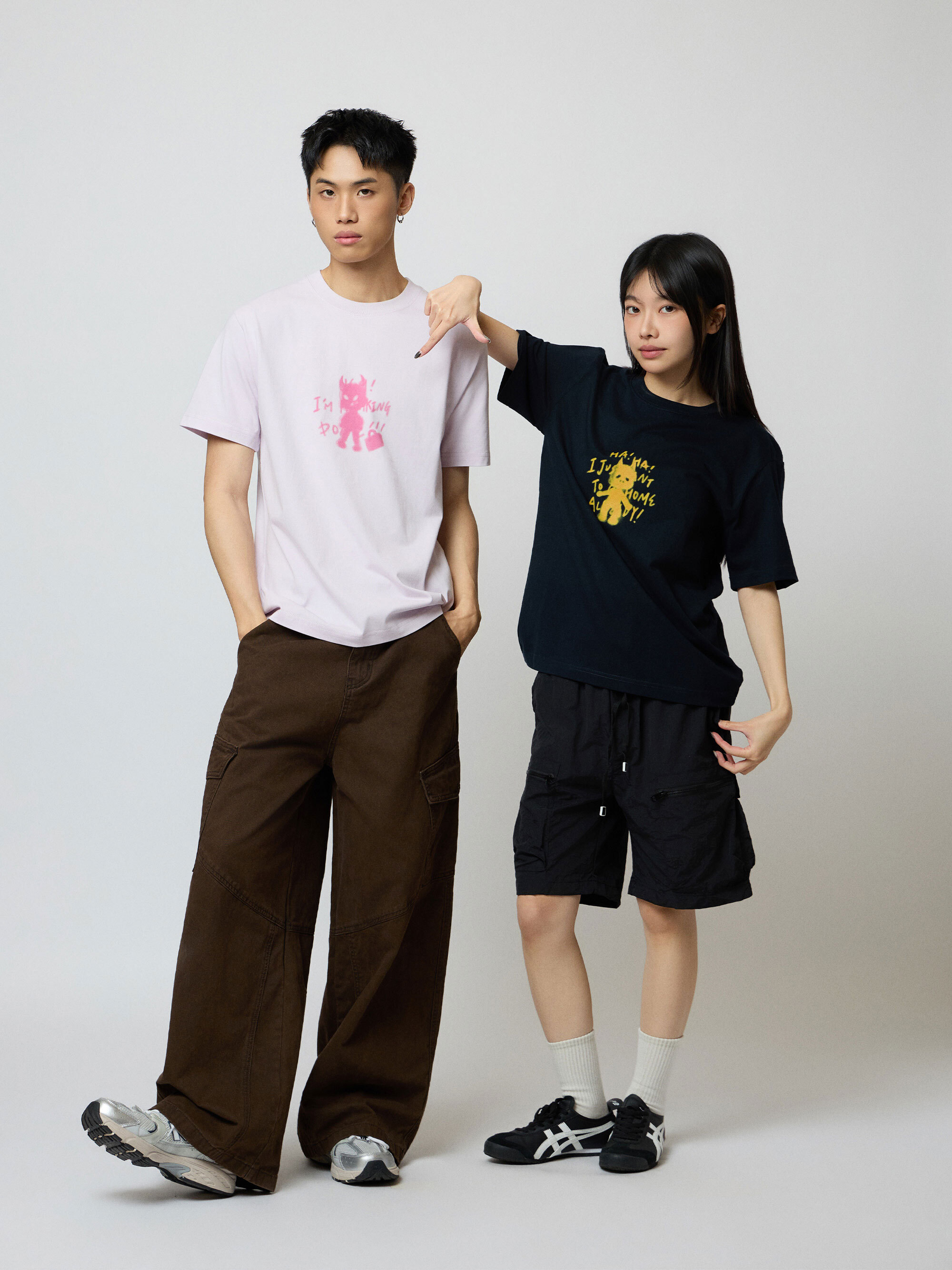 下班惡魔印花短袖T