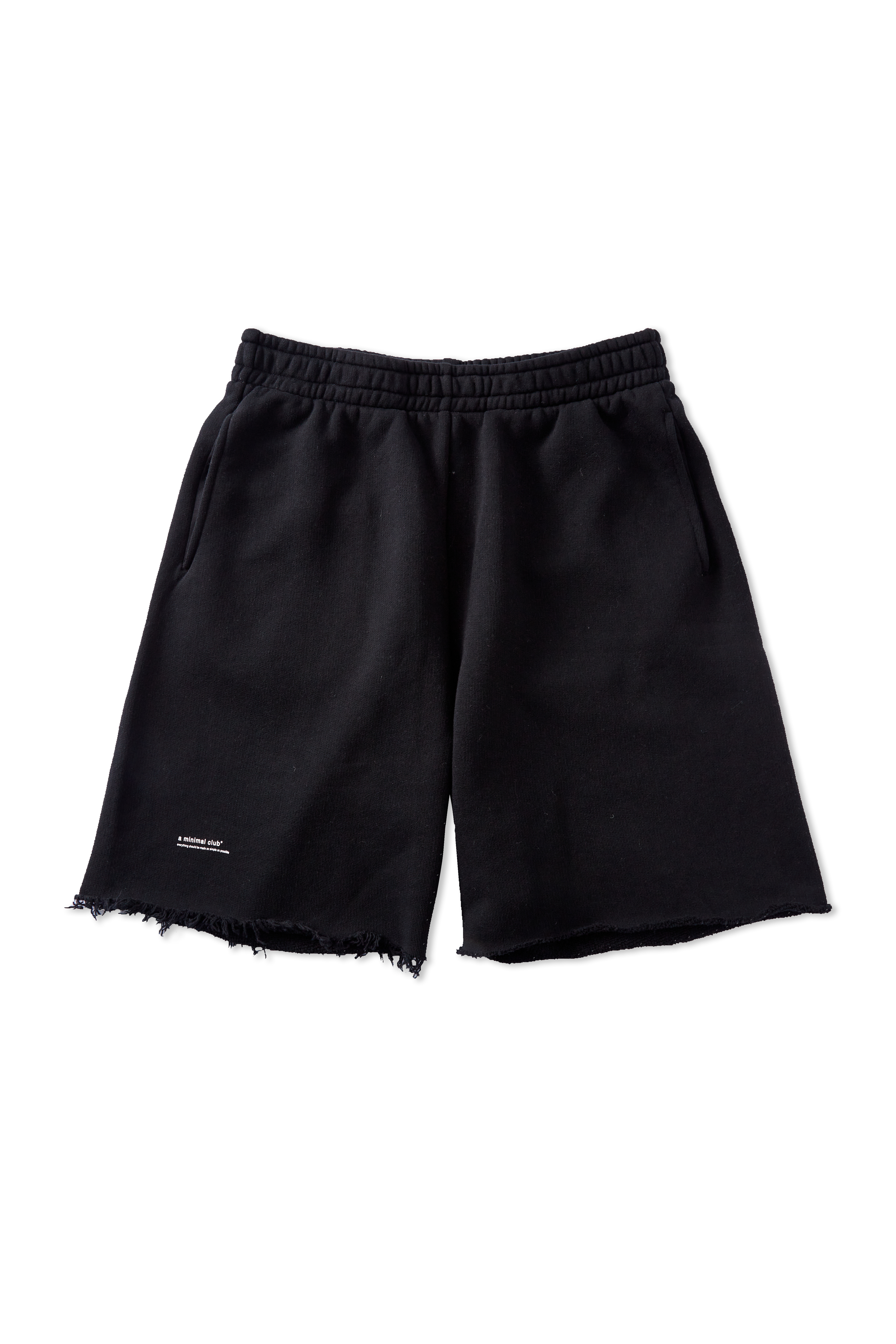 A MINIMAL CLUB BLACK SHORT PANTS AM64SR01BK