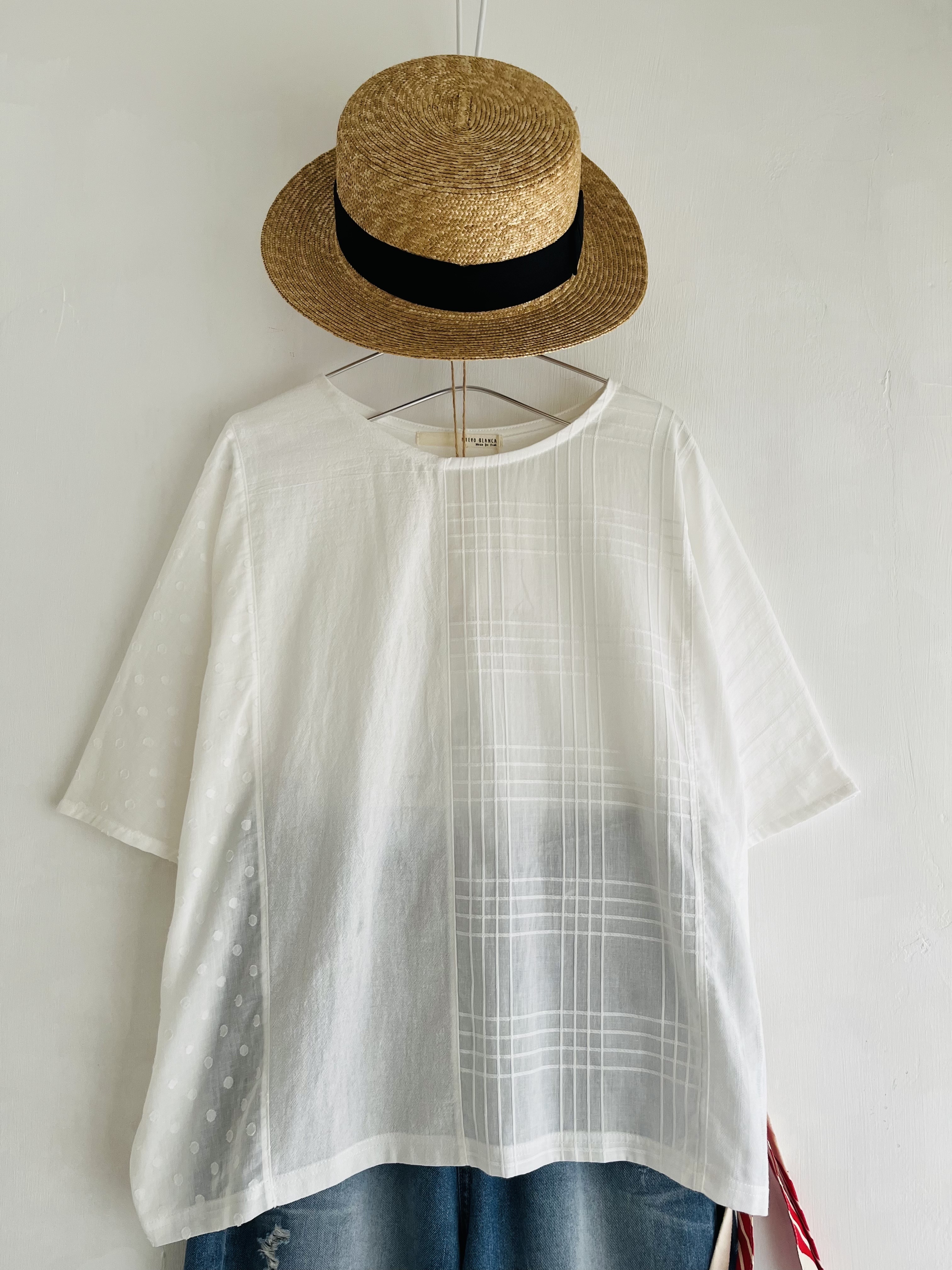 NUEVO BLANCA白色拼花拼布top