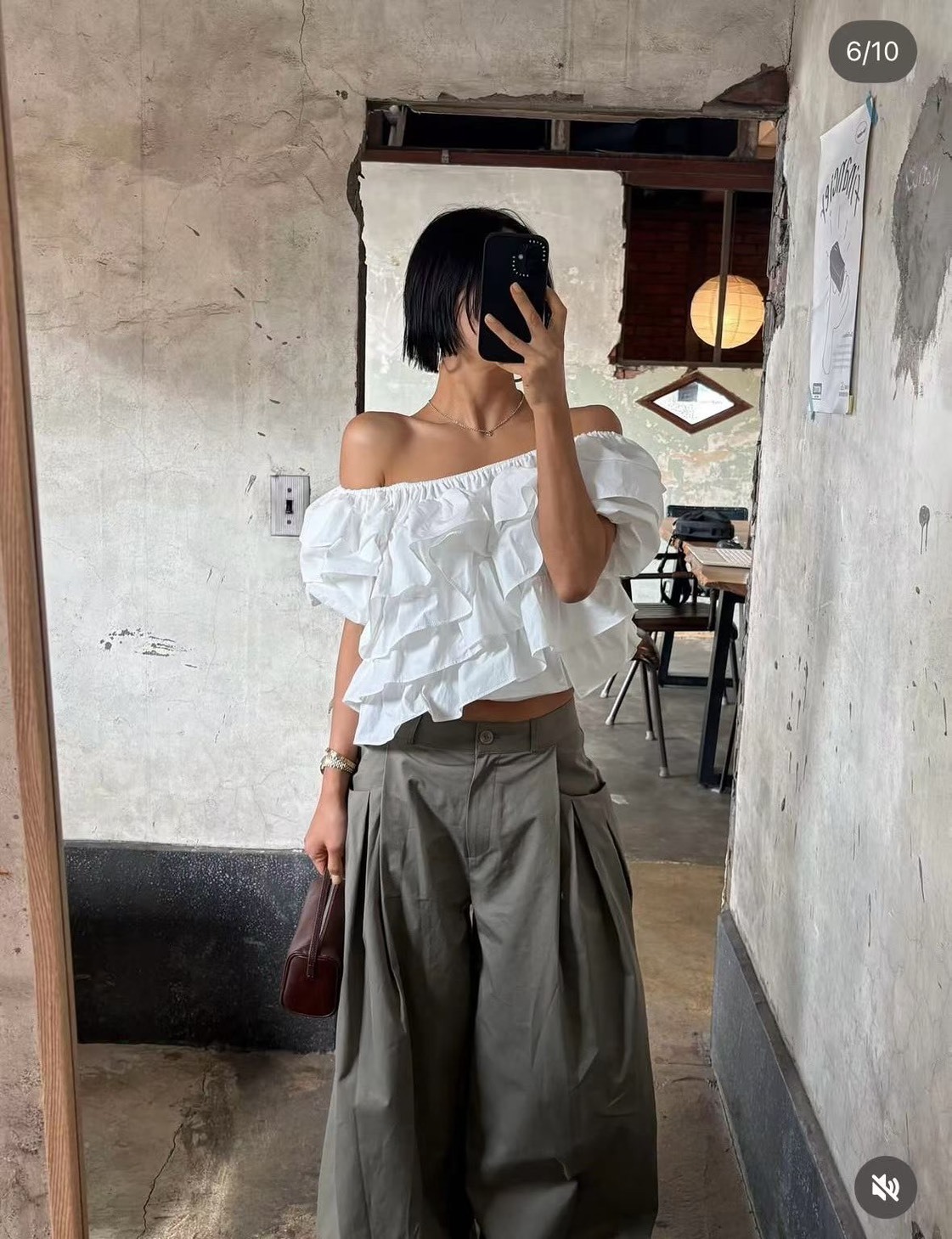 蛋糕可露肩上衣