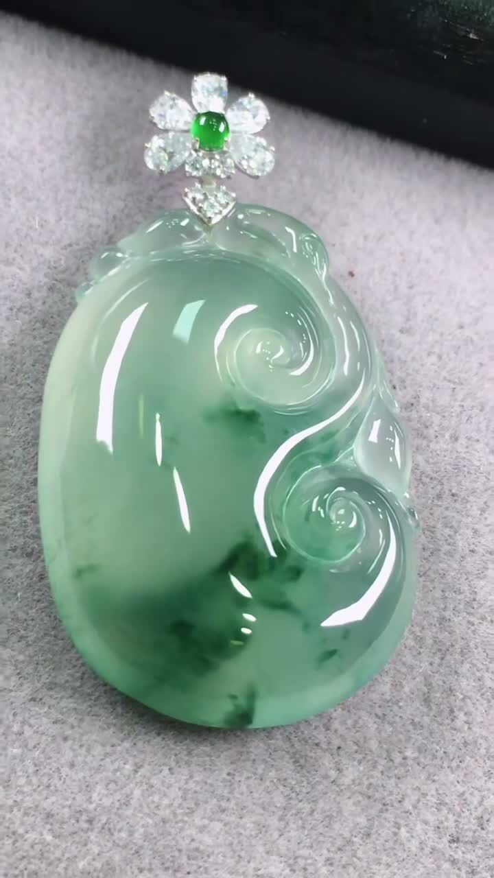 翡翠如意,天然翡翠A玉, 緬甸玉, Jade, Jadeite