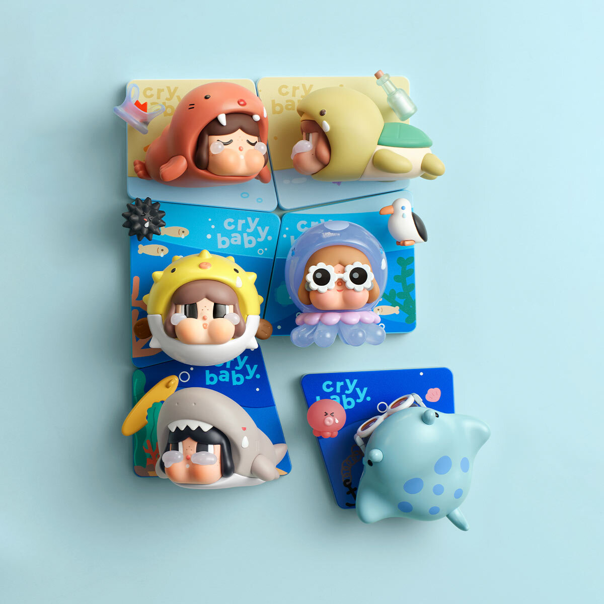 POP MART 泡泡瑪特 CRYBABY 淚流成海系列 冰箱貼盲盒