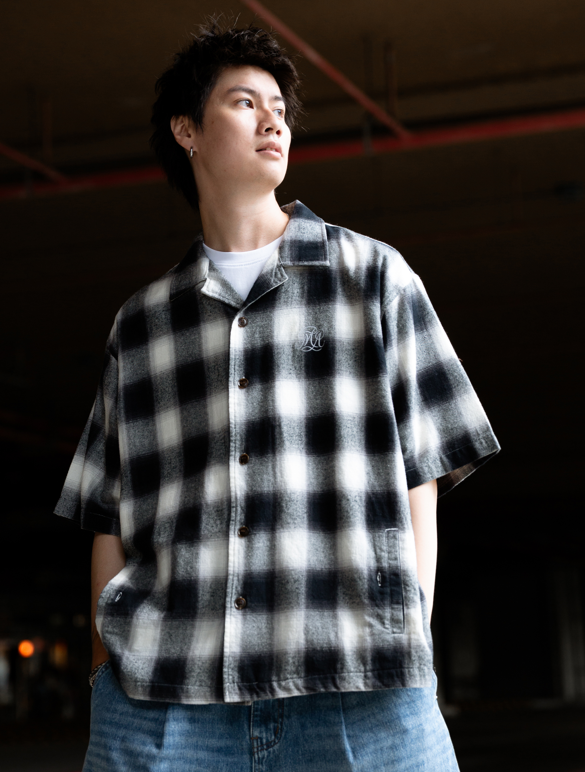 MANIA 暗影格紋口袋短袖襯衫｜Plaid Pocket SS Shirt（26SS）