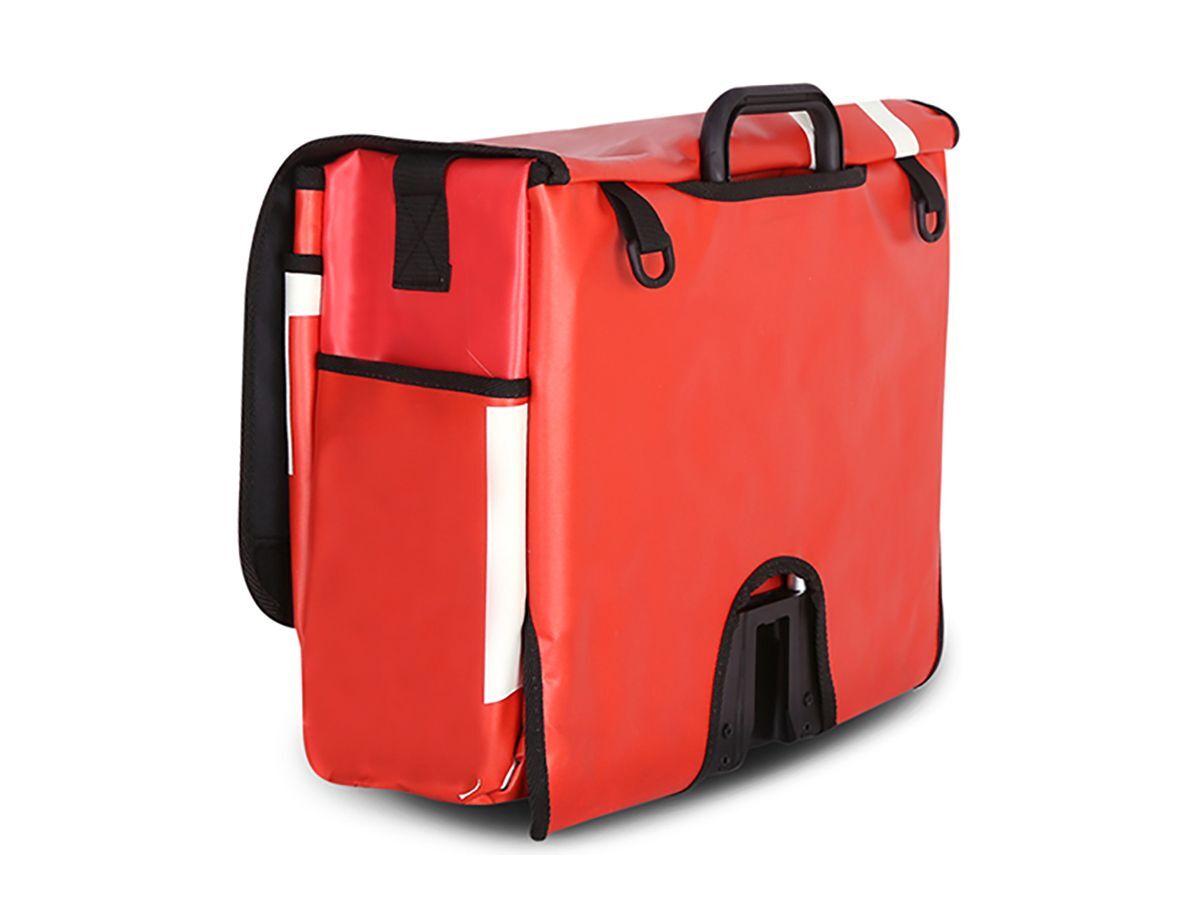 Demano Diagonal Mar Brompton 兩用大型郵差包-文字(紅)
