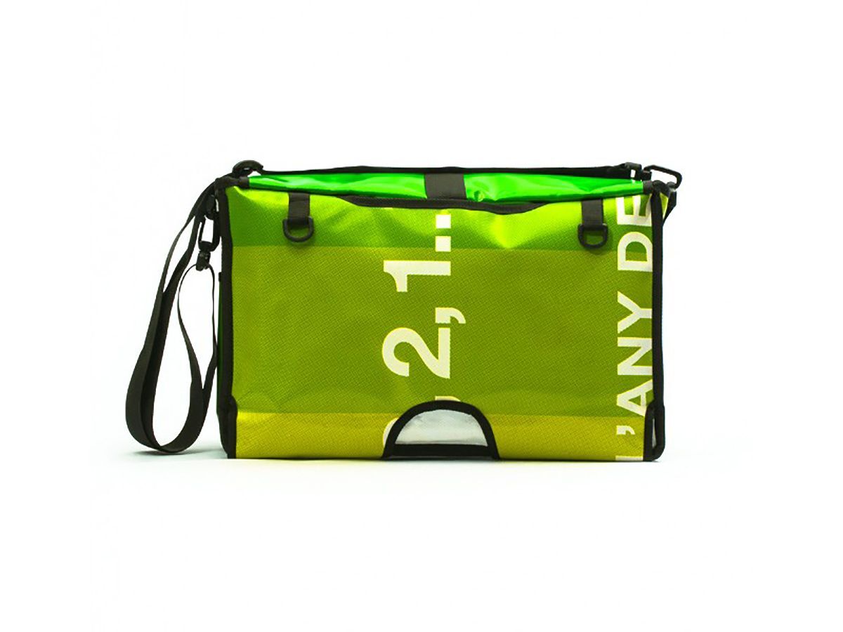 Demano Fontana Brompton 兩用中型郵差包-文字(綠)