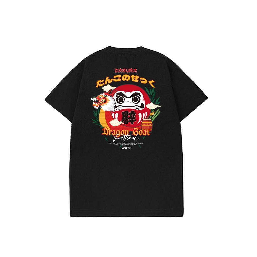 XCTRL 龍舟達摩短T-黑(端午節限定)