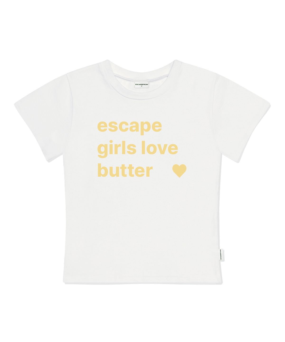 ESCAPEFROM Escape Girl Love Blue 印花修身短袖T恤 粉色 E261STS