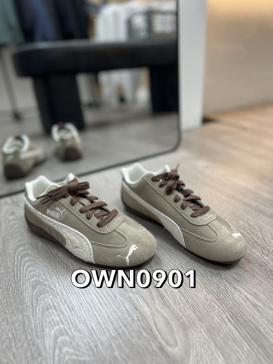 【 瑕疵 】PUMA Speedcat 休閒鞋 復古 麂皮 不分男女 灰褐色