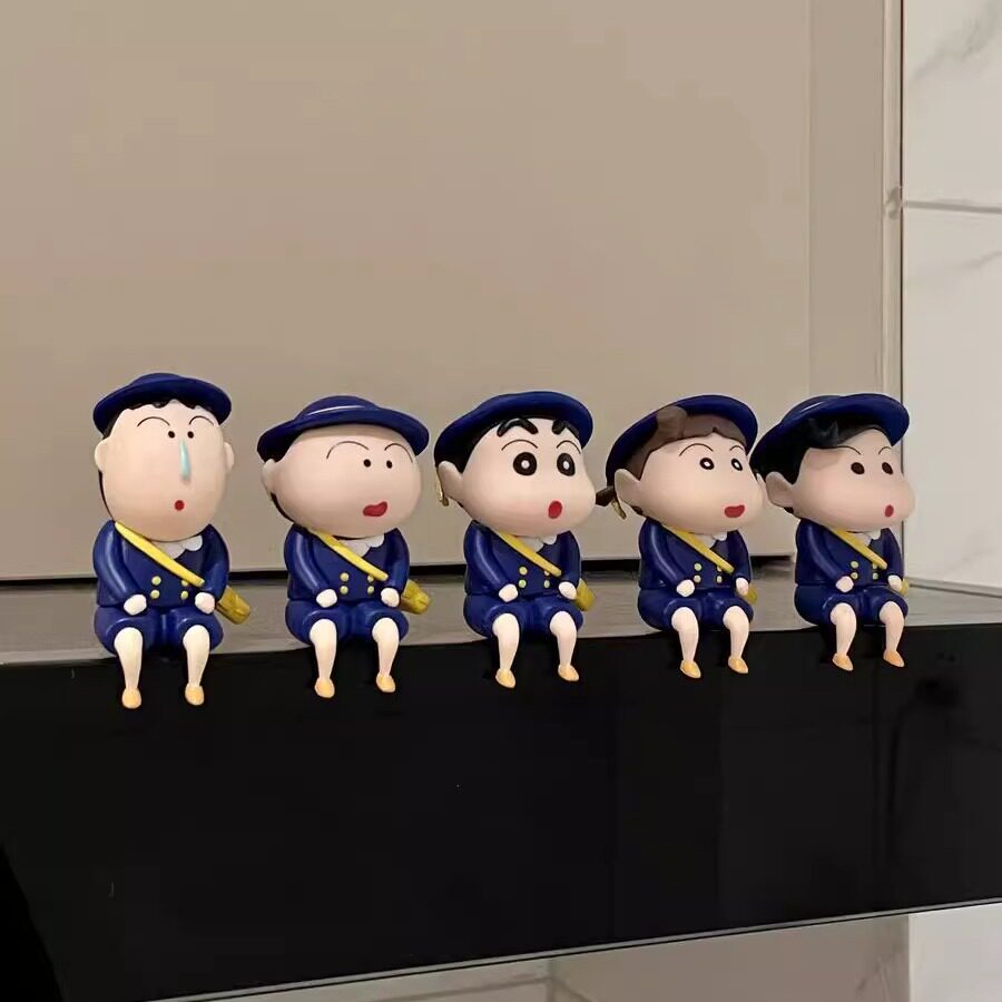 坐姿校服春日部蠟筆小新擺件手辦盲盒
