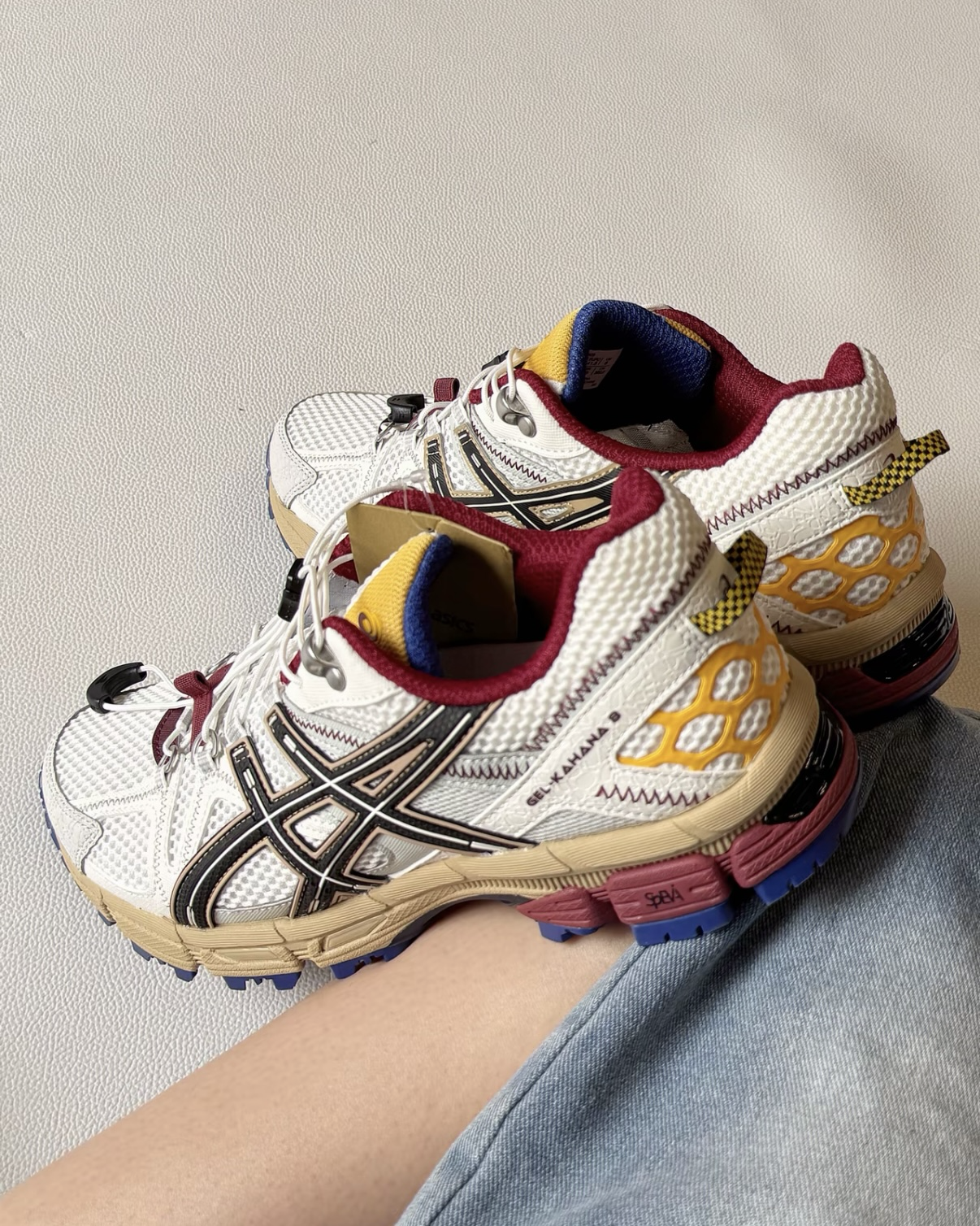 ASICS GEL-KAHANA 8 FL 復古 紅黃藍 撞色 抽繩 機能 越野鞋 運動鞋 男女鞋