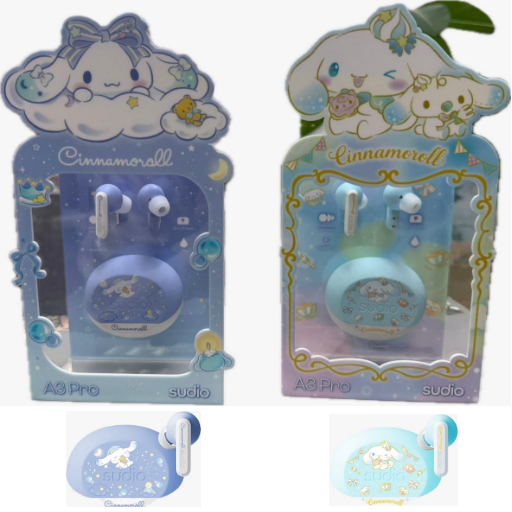 預購產品 (5月尾到貨)丨Sudio A3 Pro Cinnamoroll 限定版主動降噪真無線耳機 *原裝行貨 兩年保養*