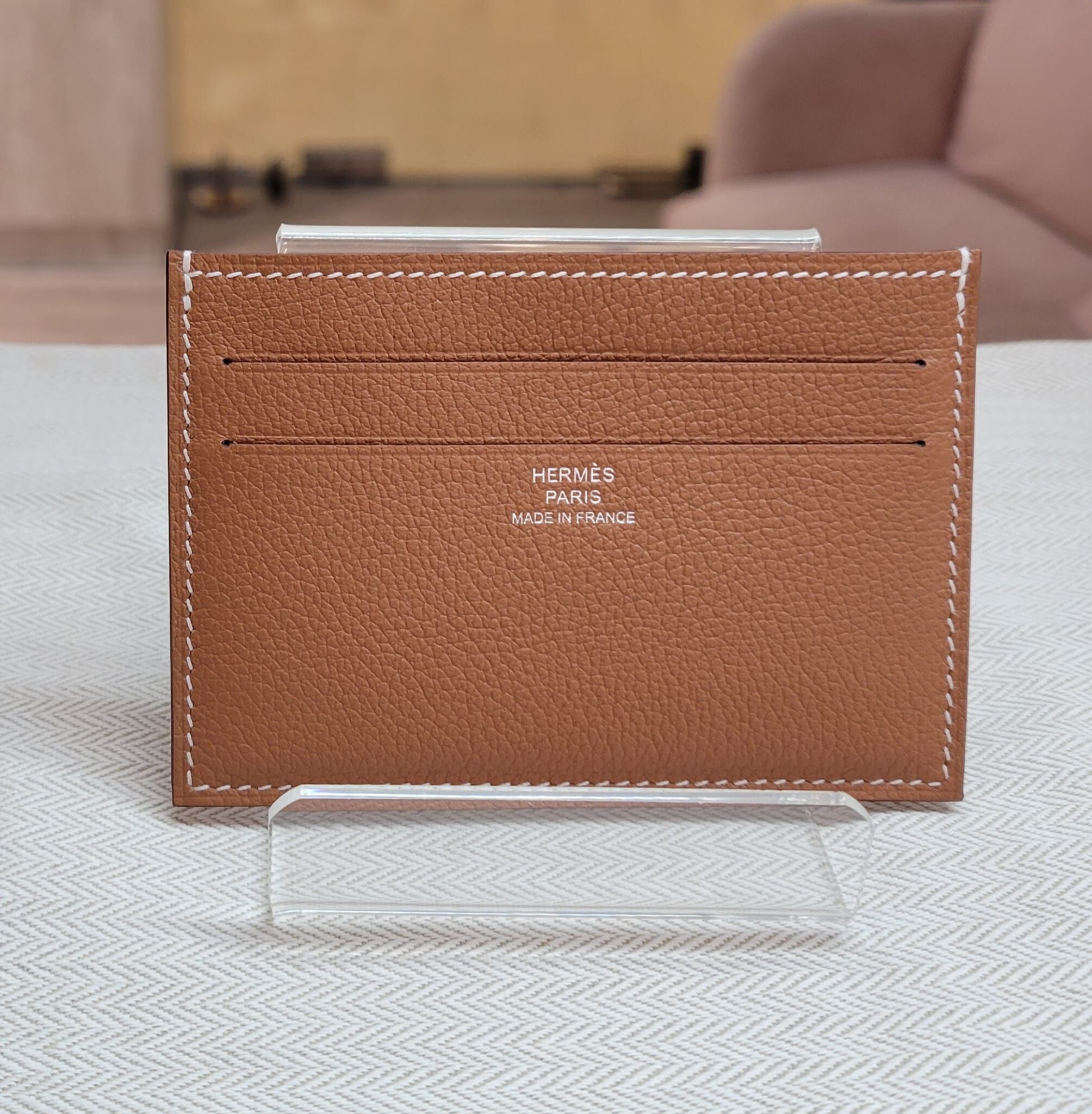 HERMES citizen twilly card holder Gold