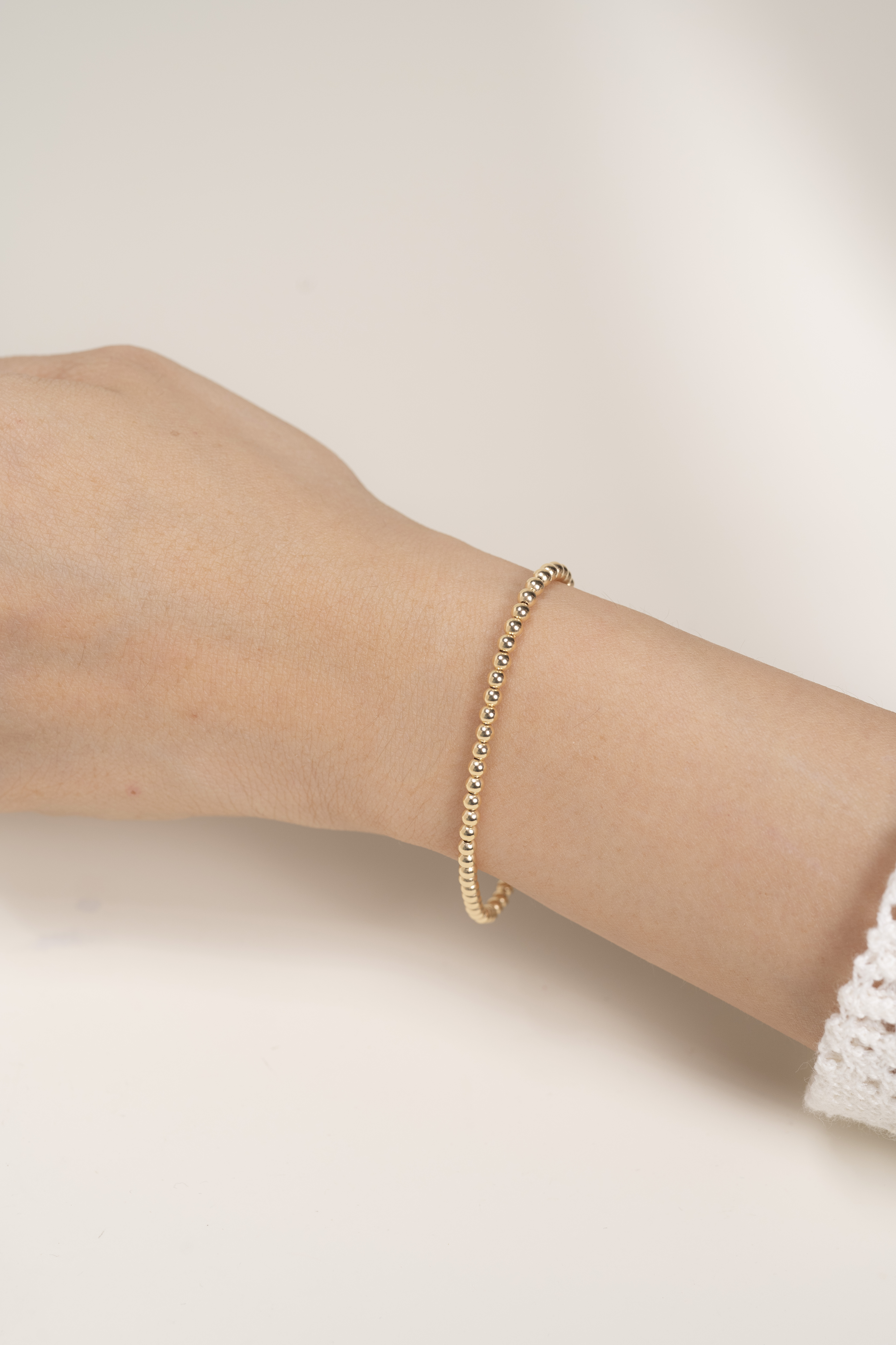 18K Italy Small Ball Ball Bracelet