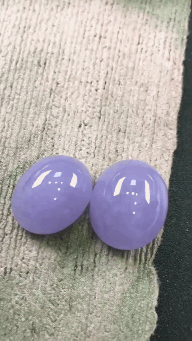 518340 翡翠蛋面一對