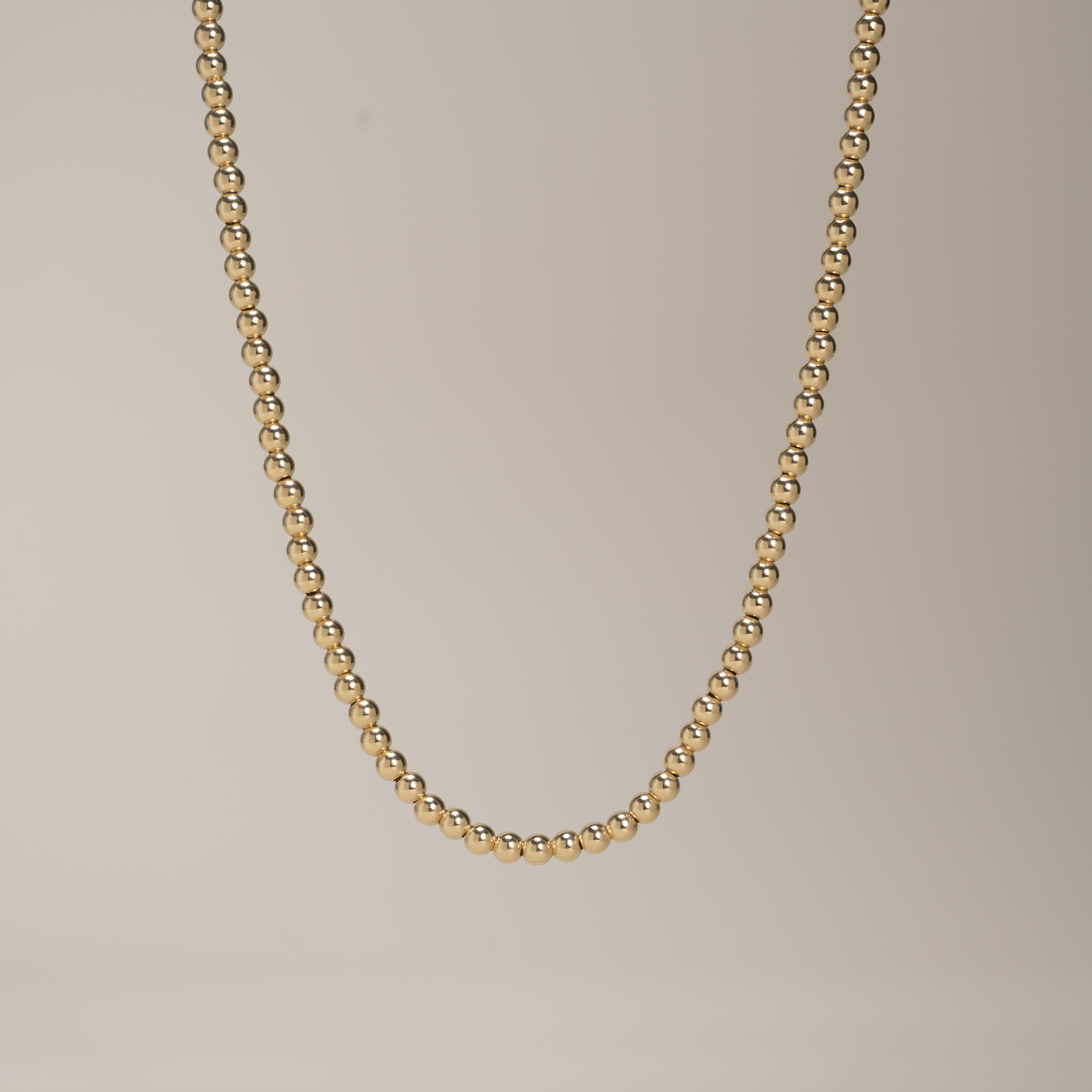 18K Italy Small Ball Ball Necklace