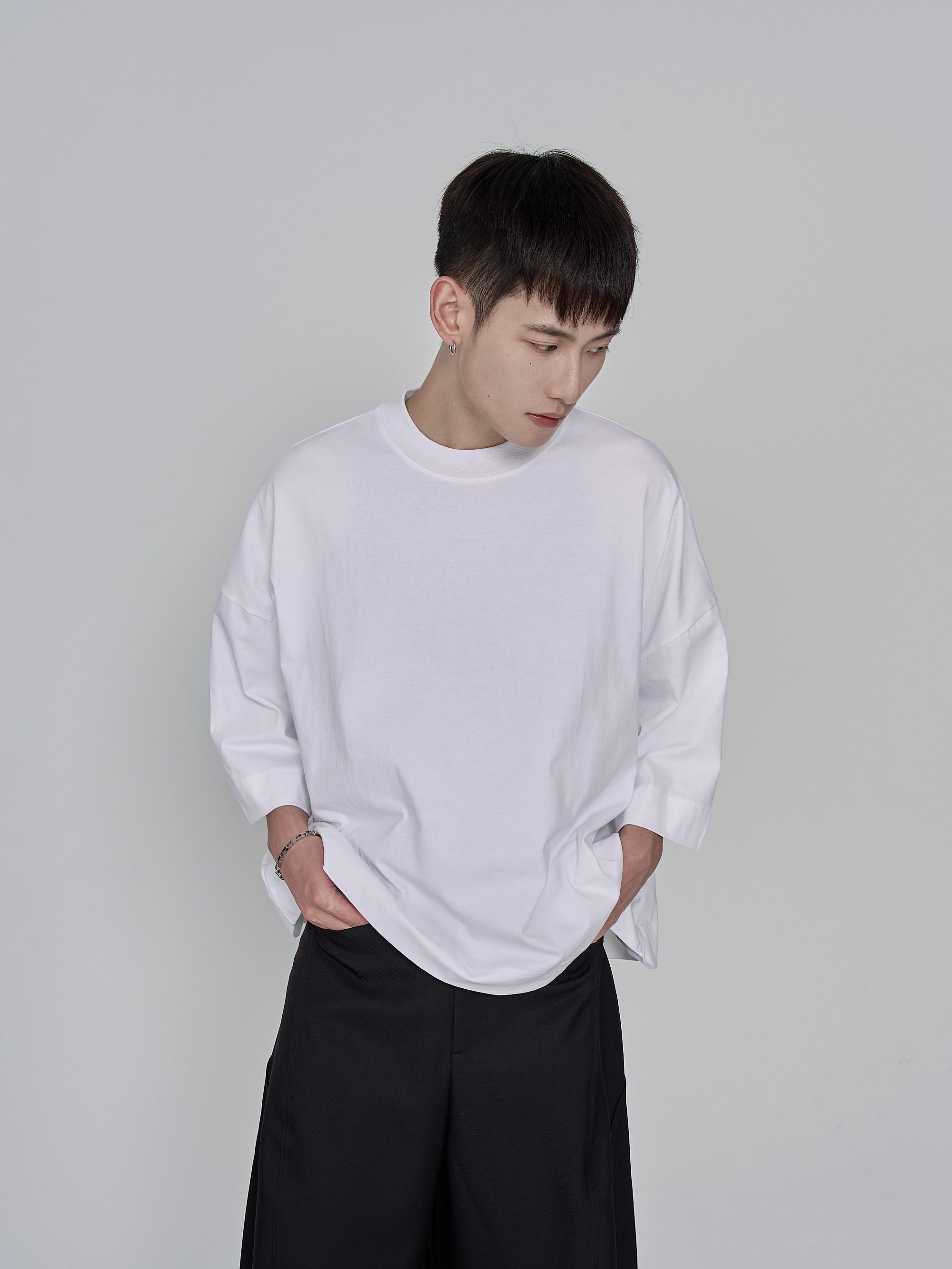 蝙蝠袖寬大純棉短袖