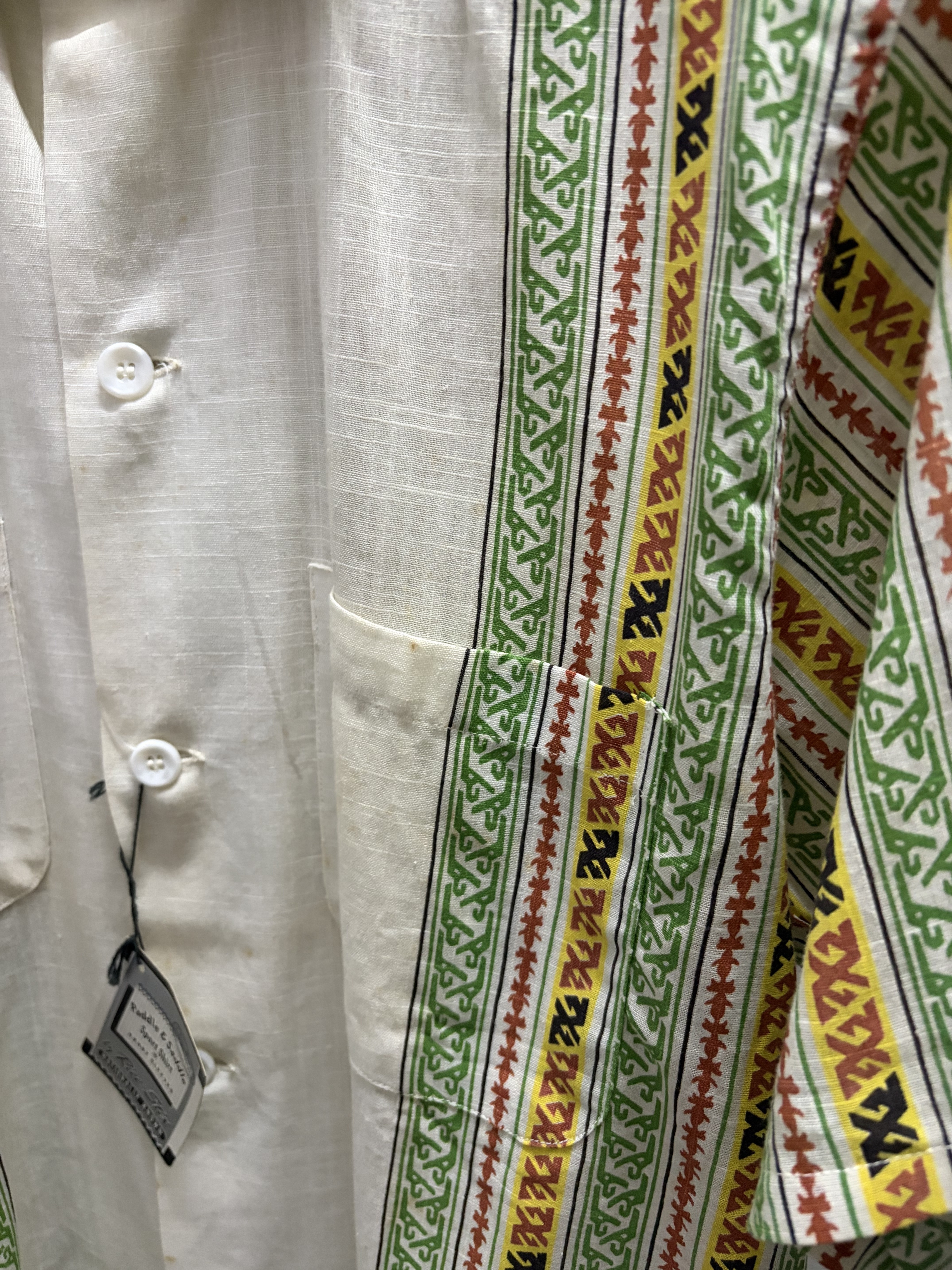 50's Paddle&Saddle Cotton Boader Nep Shirt (DEAD STOCK)