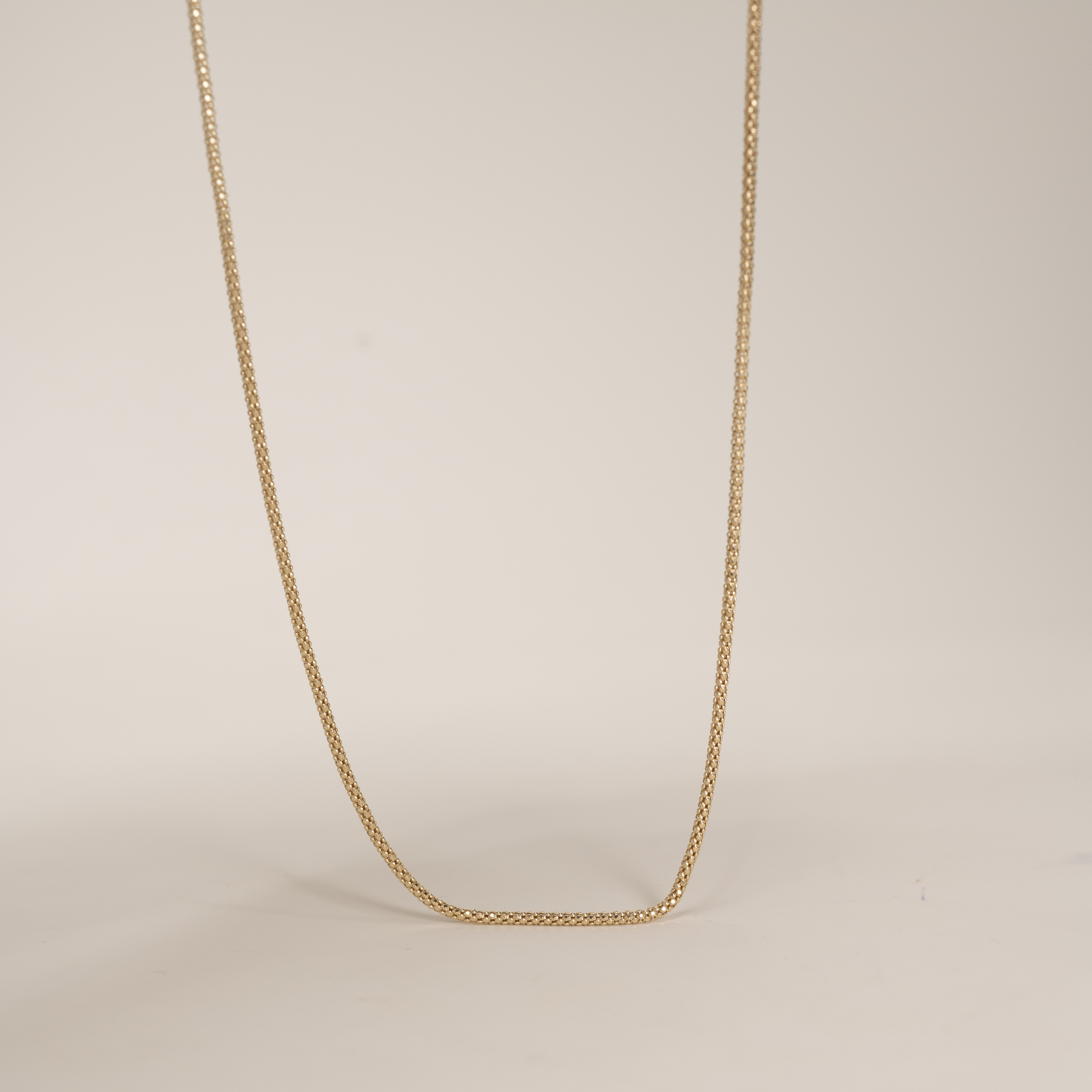 18K Italy Popcorn Chain Necklace