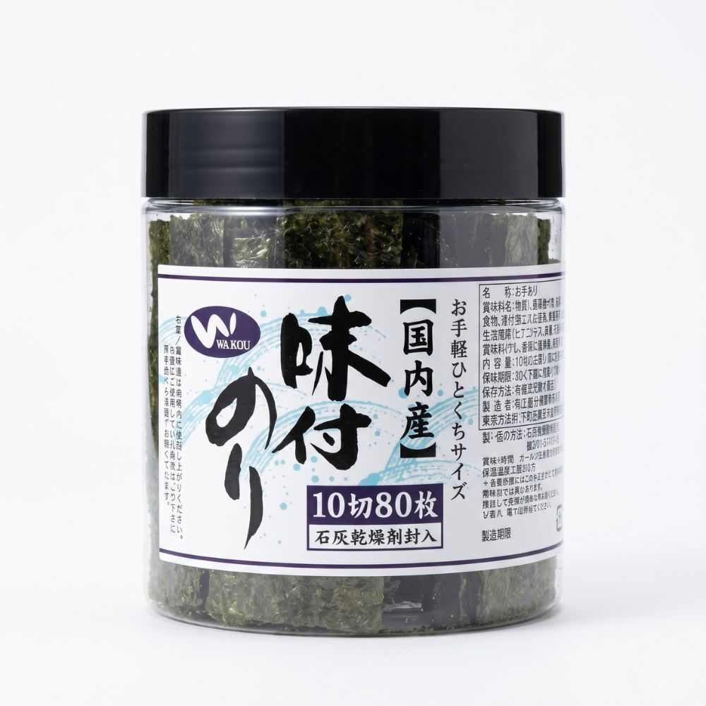日本 和興商會 10切調味海苔 罐裝 24g