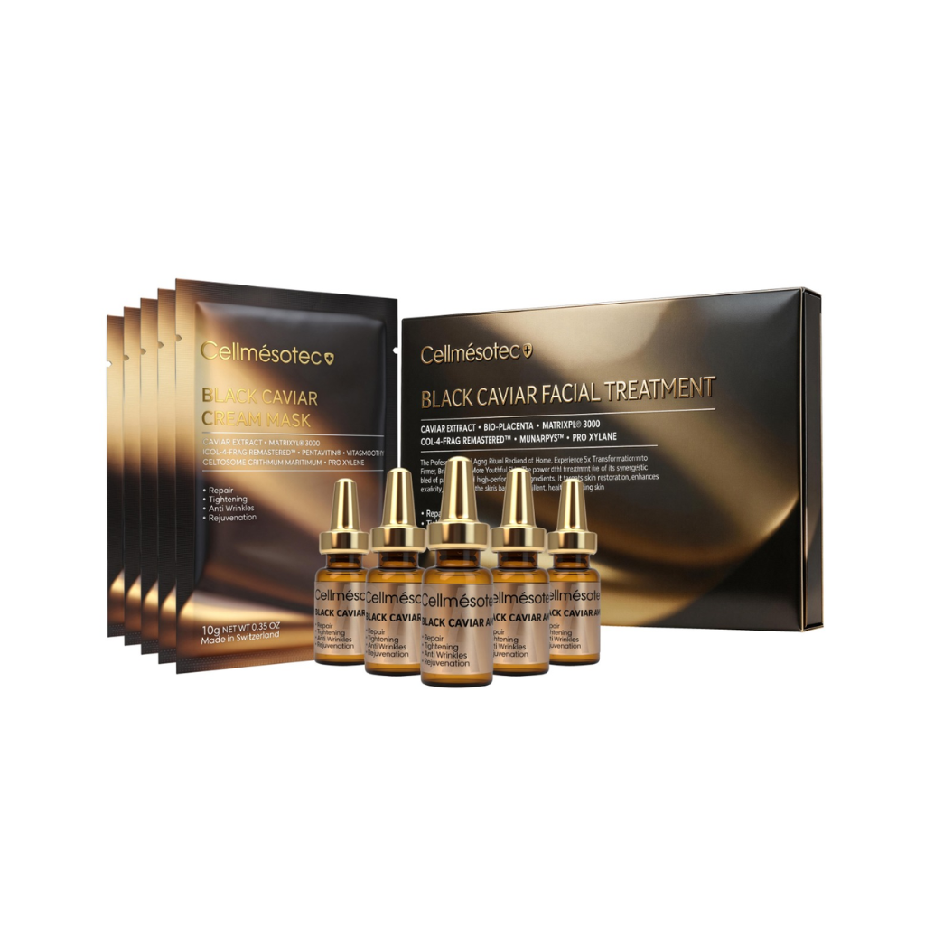 FAC-BBG0522-016 BLACK CAVIAR FACIAL TREATMENT (5次療程) (3ml X 5 Bottles&10g X 5 Masks) (A16)