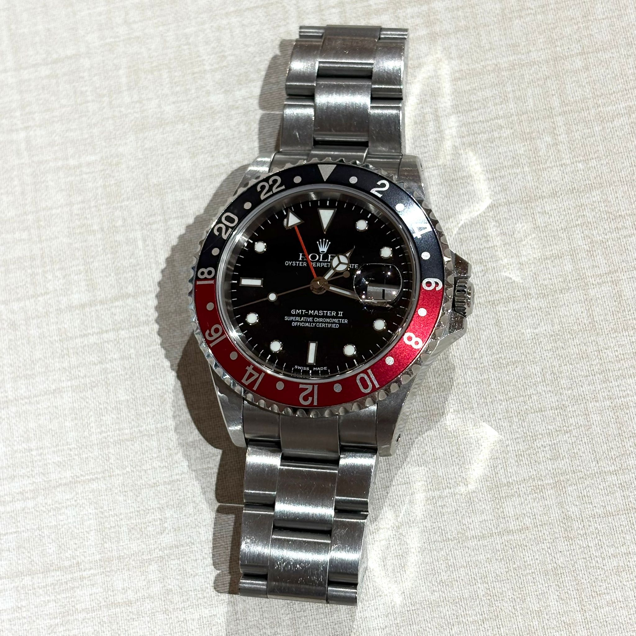 VINTAGE!中古 ROLEX 40MM #P937627 GMT MASTER 16710 黑紅可樂圈 #勞力士手錶 #香榭站正品