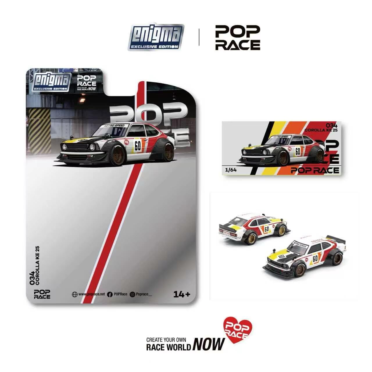 預訂 Pre Order - Poprace Corolla KE25 Racing PRE034